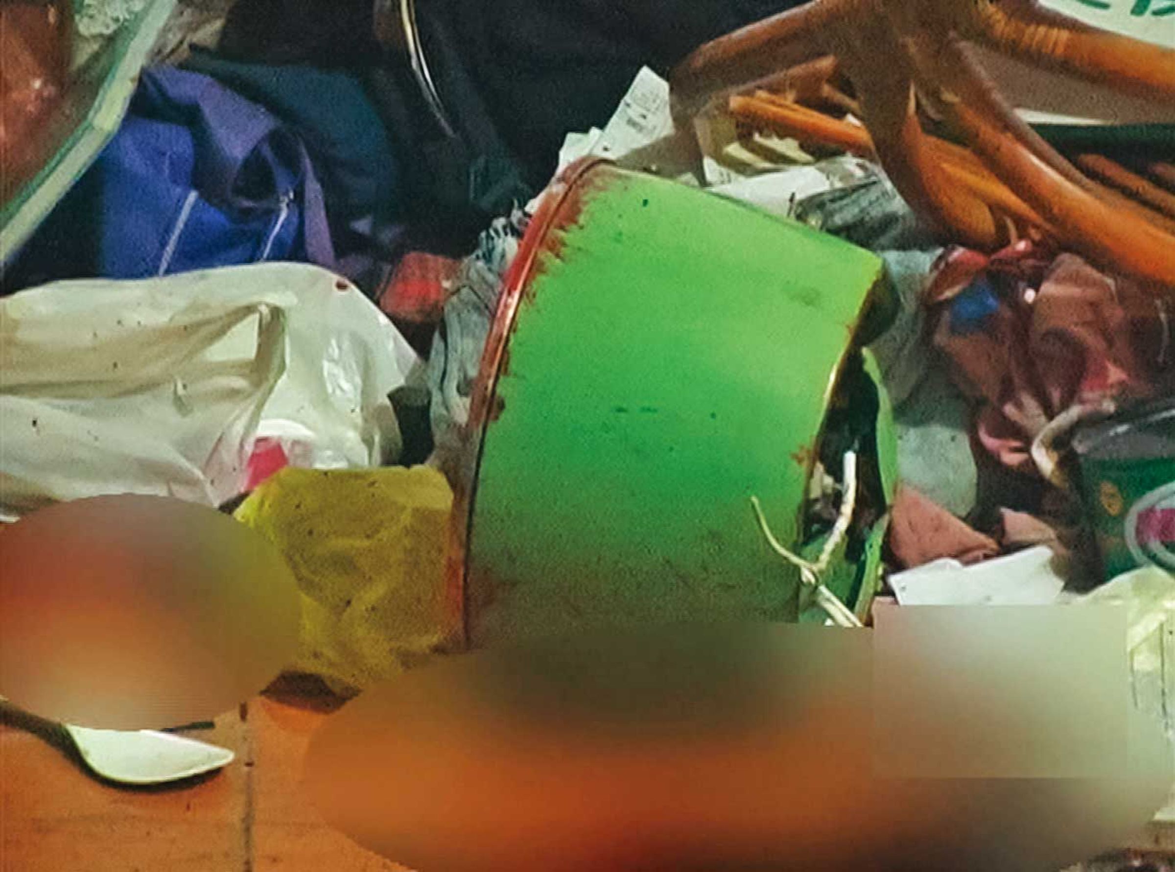 李月桂酒後與丈夫起口角,竟用電鍋(圖)狂砸丈夫的頭。(東森新聞提供)