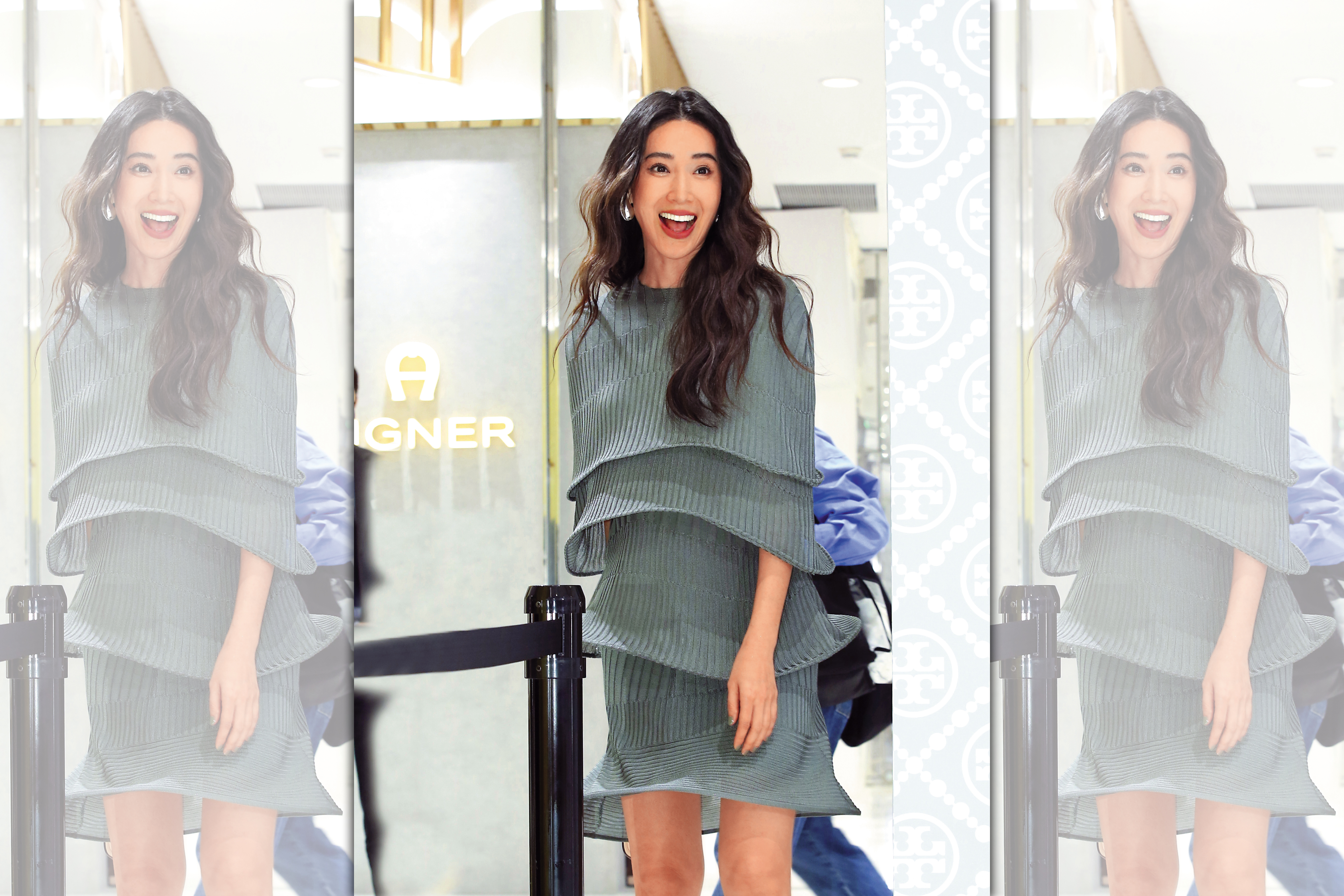 驚！隋棠右手藏的是…（後退三步）還有她身旁的紅龍柱也是傳說中的「傷人利器」啊。（誤）