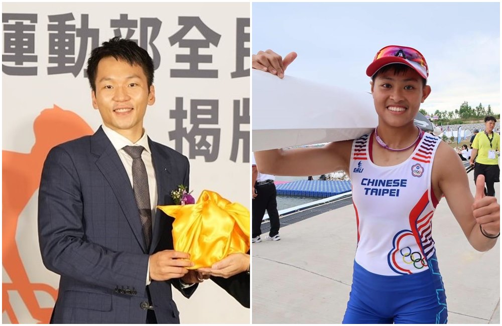 運動部長李洋（左圖）上任部久，划船選手李冠儀（右圖）就爆出奪2金，卻遭拒絕參賽的爭議。（翻攝李洋臉書、李冠儀臉書）