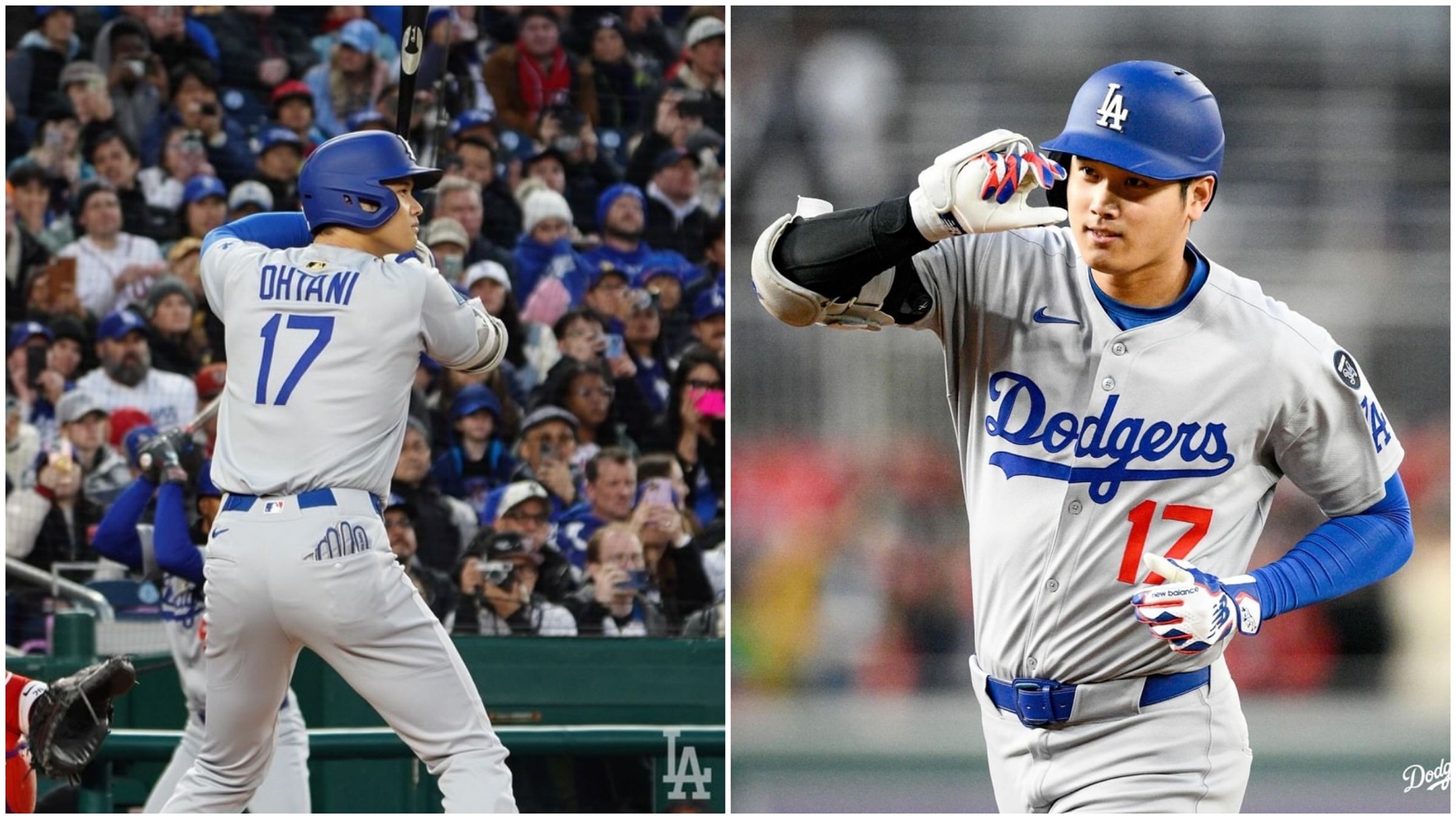 大谷翔平升格當爸後首戰打擊繳白卷。(翻攝道奇隊IG)