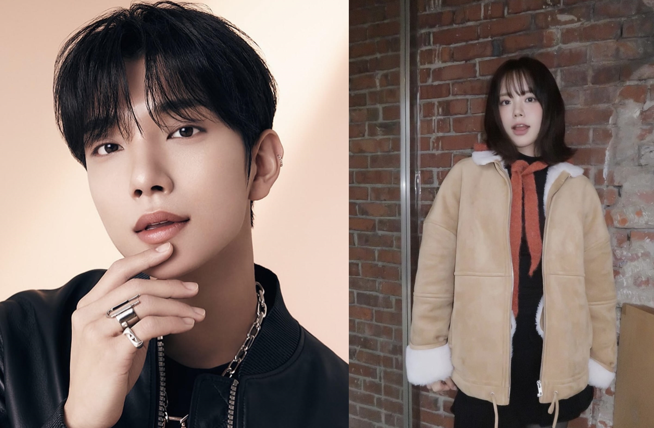 南韓人氣男團成員Joshua，曾跟廣告模特兒交往，沒想到對方傳出已婚。（翻攝自Joshua、miyoung IG）