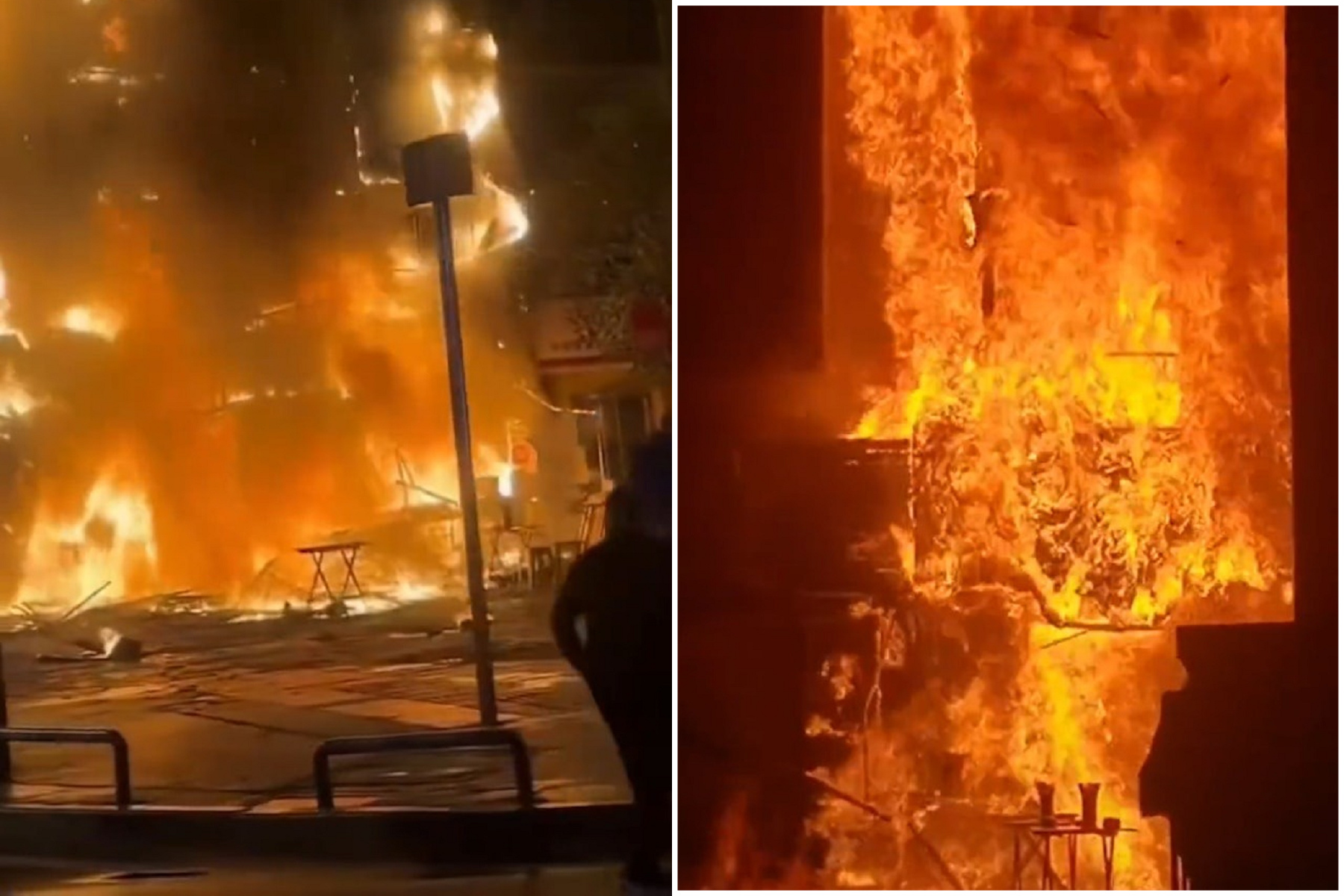 慎入！重慶大樓火災如煉獄死傷不明，民眾全身著火痛苦滾地。（翻自微博）