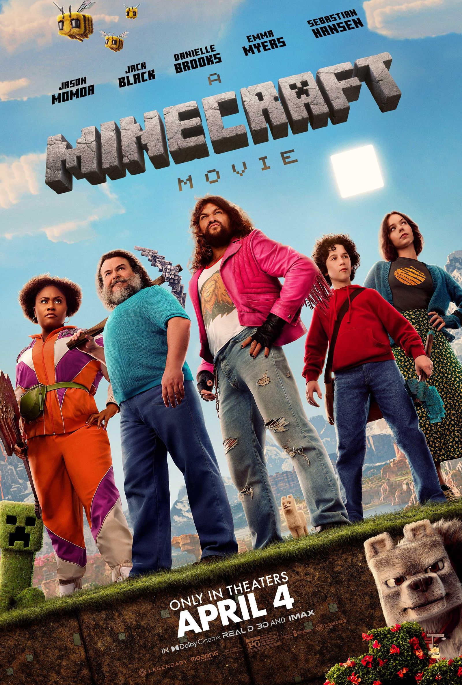 《麥塊電影》(A Minecraft Movie)將電玩改編成真人電影。(翻自imdb.com)