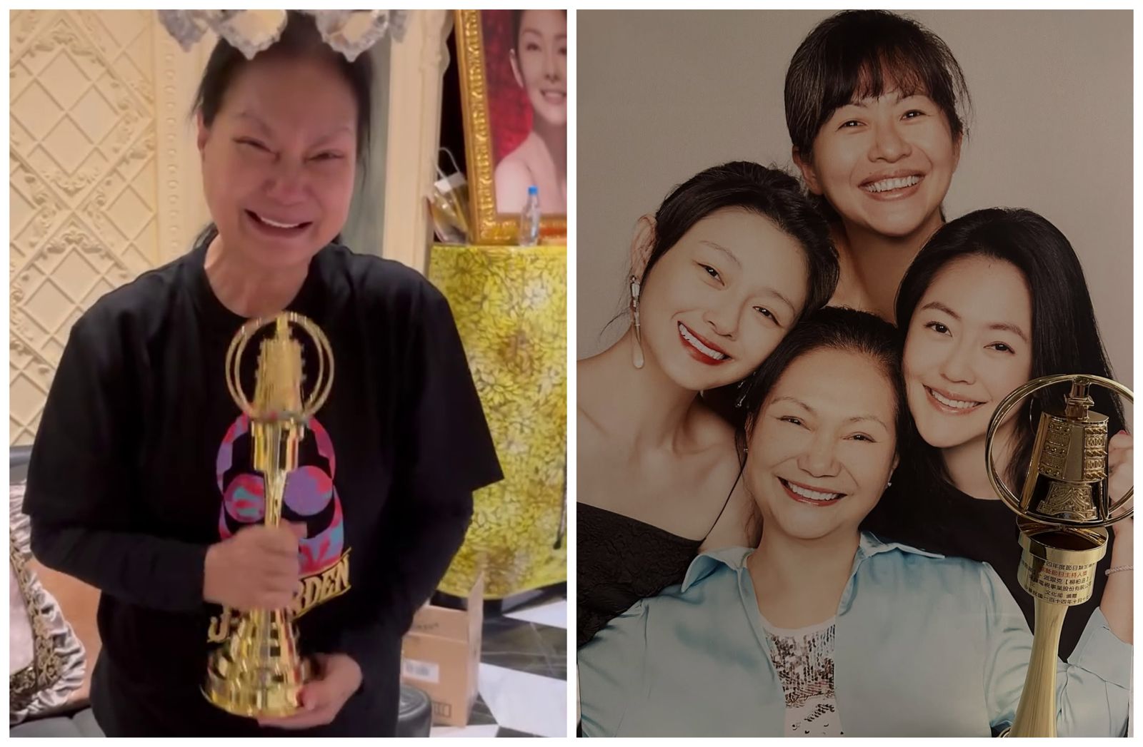 小S兌現把金鐘獎獻給媽媽!S媽一打開秒暴哭 「補上我的心」全網淚崩