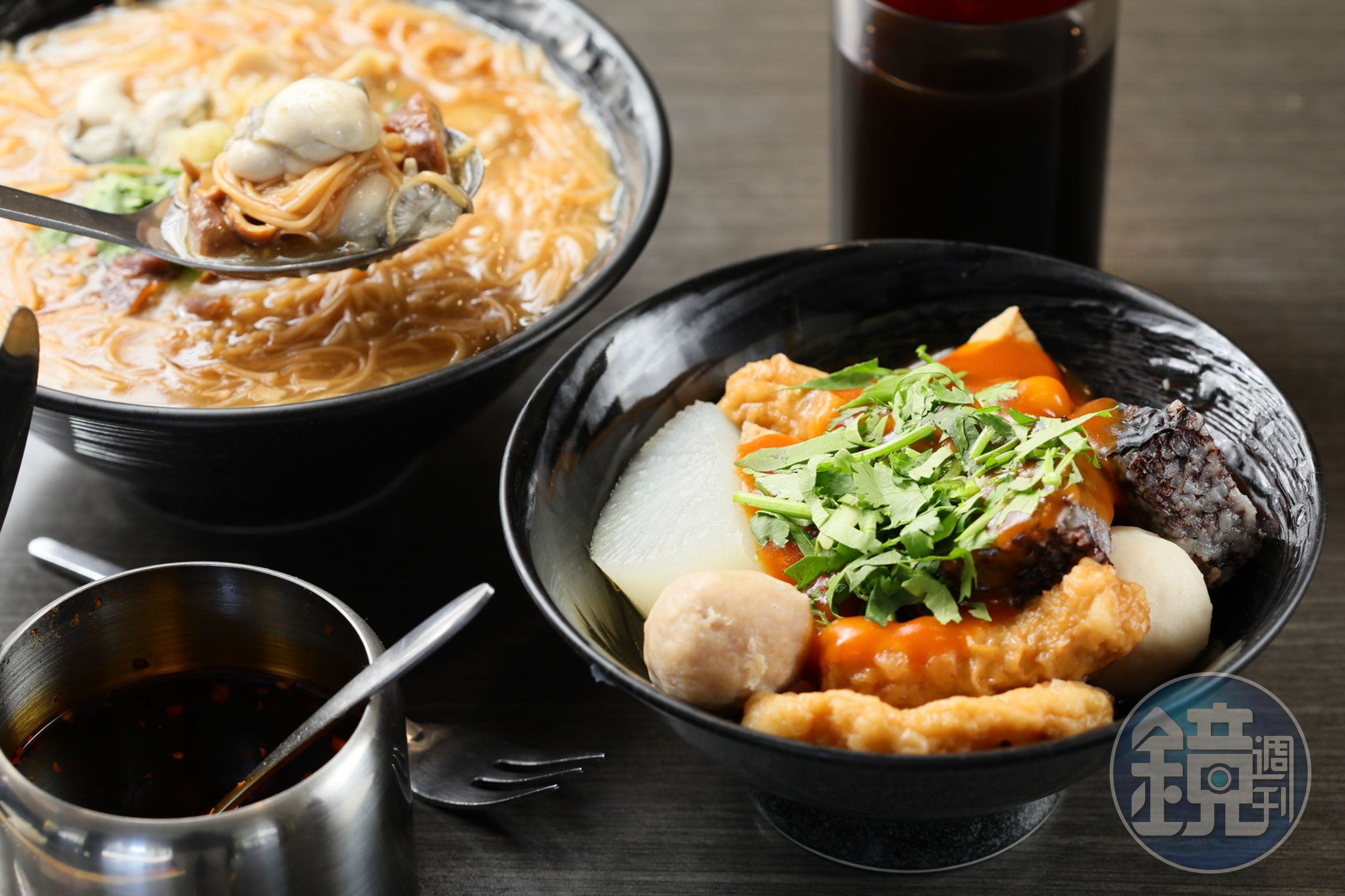 這裡也有麵線的好朋友「甜不辣」裡頭食材多達7種。（70元／份）