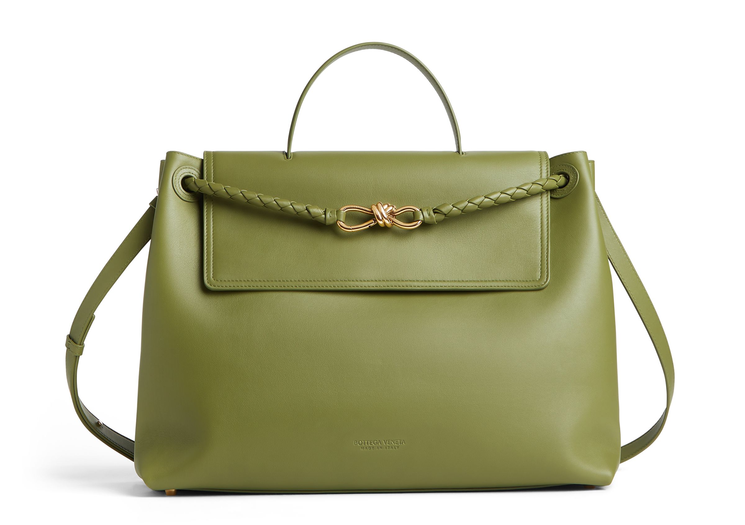 Ciao Ciao絲滑皮革大型手提肩背包。NT$275,100（BOTTEGA VENETA提供）