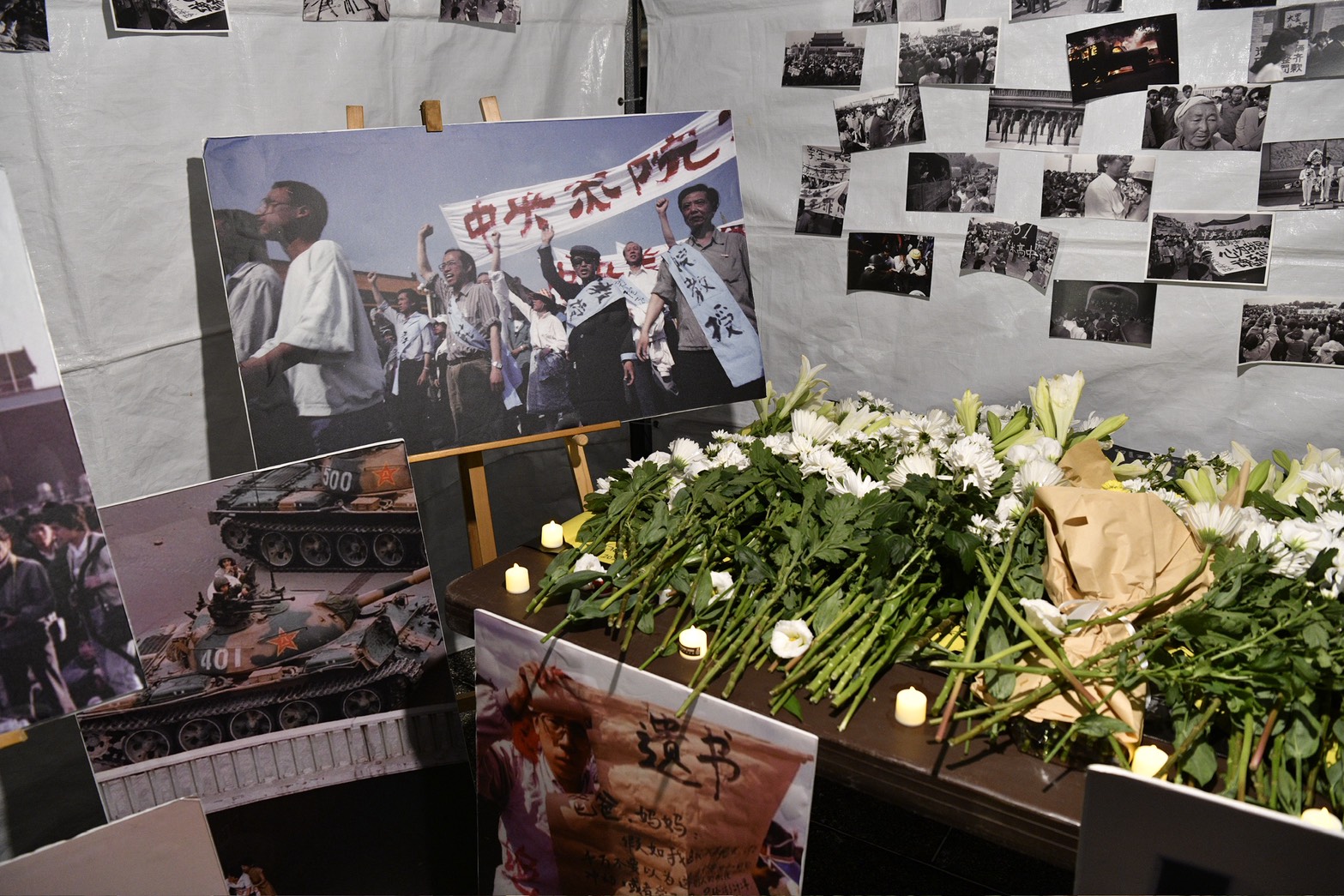六四36週年追思，悼念1989年6月4日於北京天安門壯烈犧牲的罹難者們。（鏡報李智為攝）