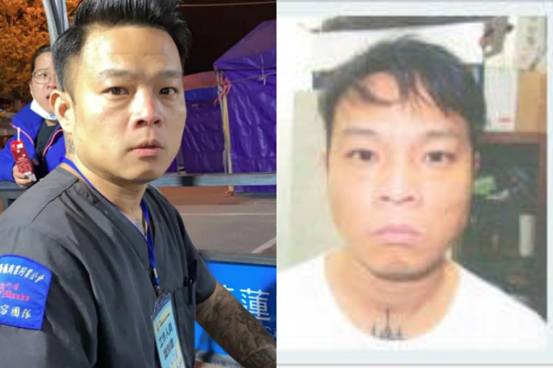 陳修將虐殺女友遭判刑，棄保潛逃被地檢署通緝。右為彰化地檢署最新公布的通緝照片。（合成圖，翻攝畫面）