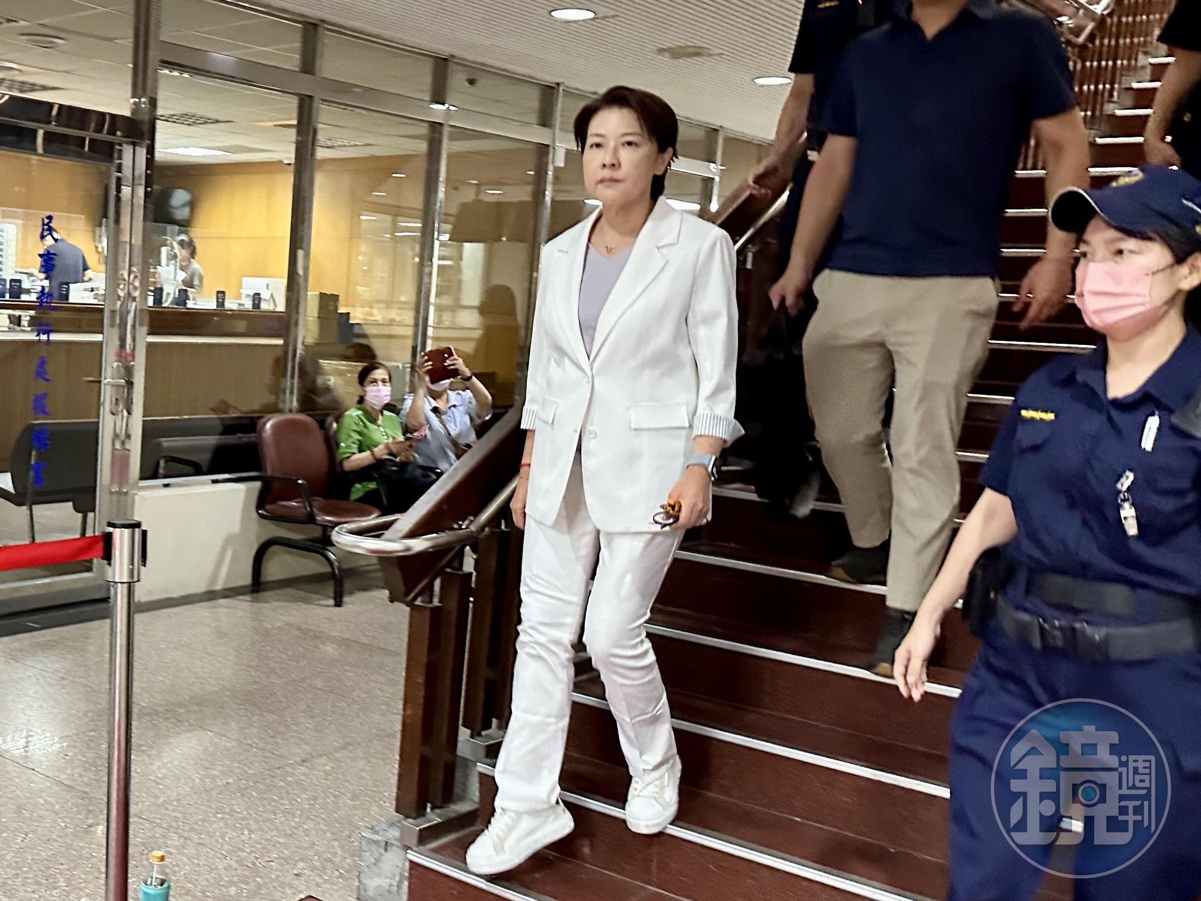 民眾黨立委黃珊珊今天再度至台北地院作證,針對政治獻金弊案接受詰問。(本刊資料照片)
