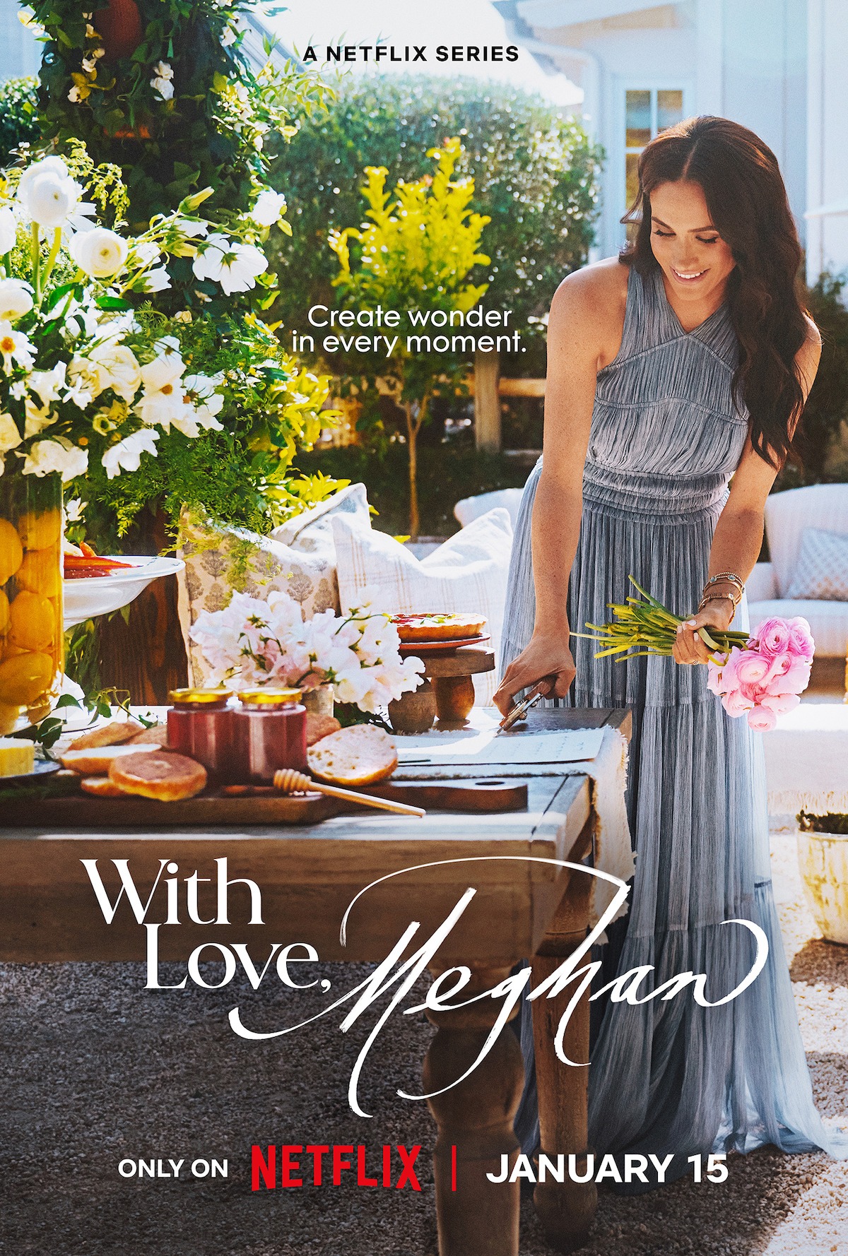 梅根新節目《With Love, Meghan》，15日將在Netflix播出。（翻攝Netflix）