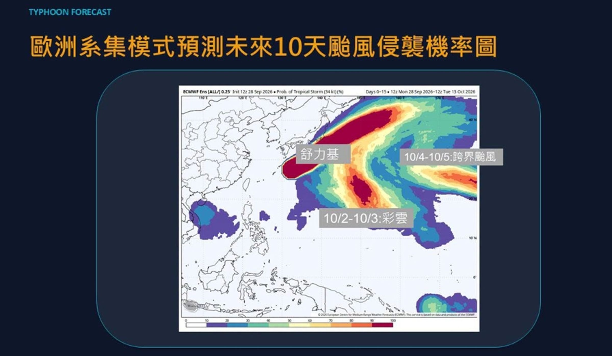賈新興分析颱風動向。（取自賈新興臉書）