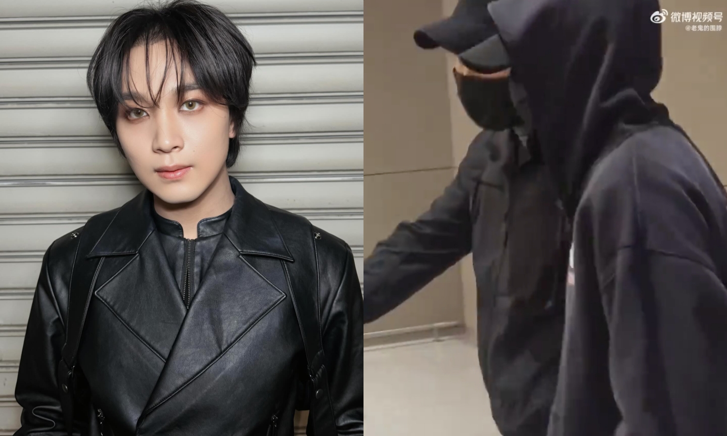 NCT成員李楷燦從美國返韓,在機場被粉絲圍住罵髒話。(翻攝李楷燦IG、老鬼的圍脖微博)