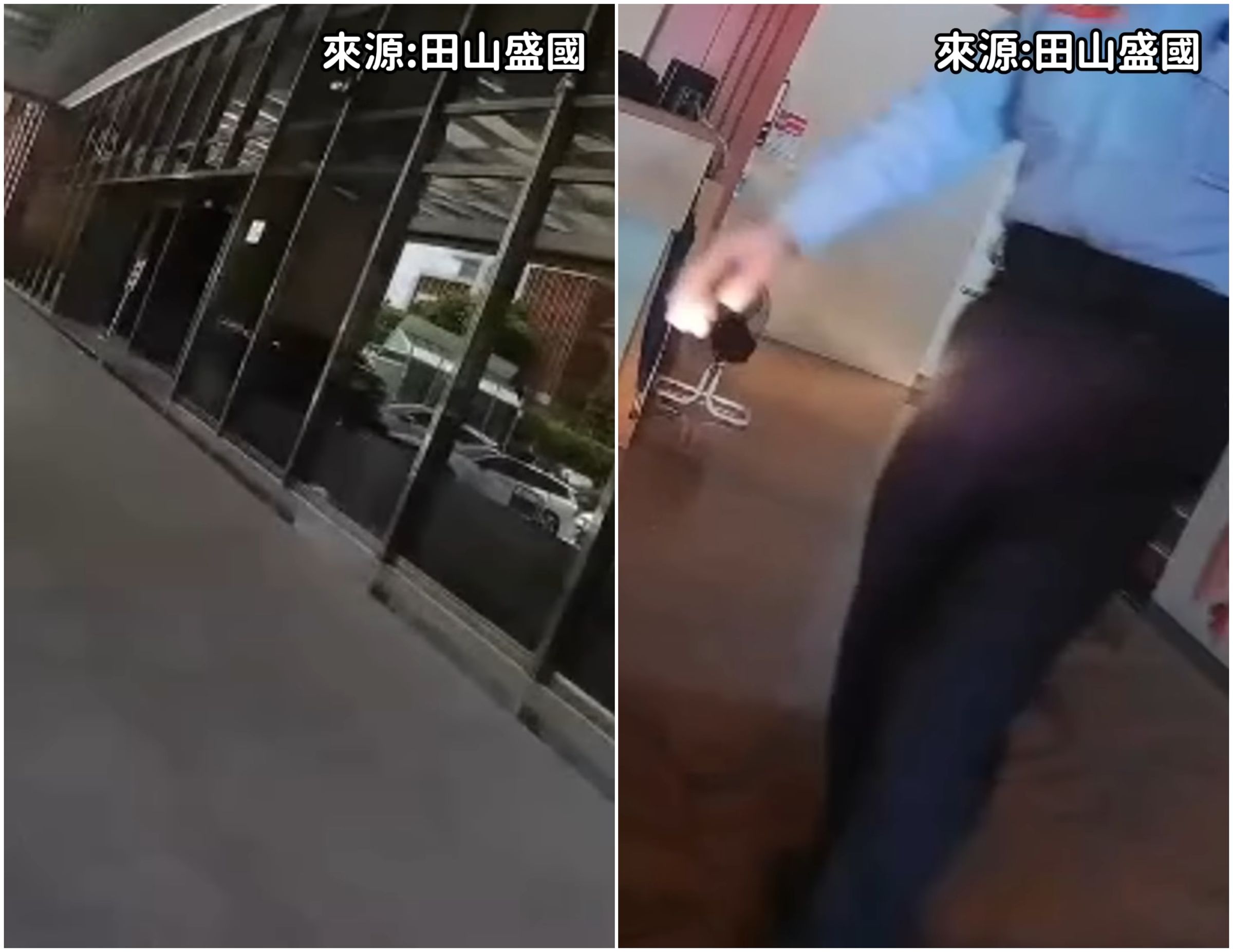 「抗議魔人」田山盛國騎機車衝進法務部大廳，警方表示將依法究辦。（翻攝自YouTube @wetalk2348）