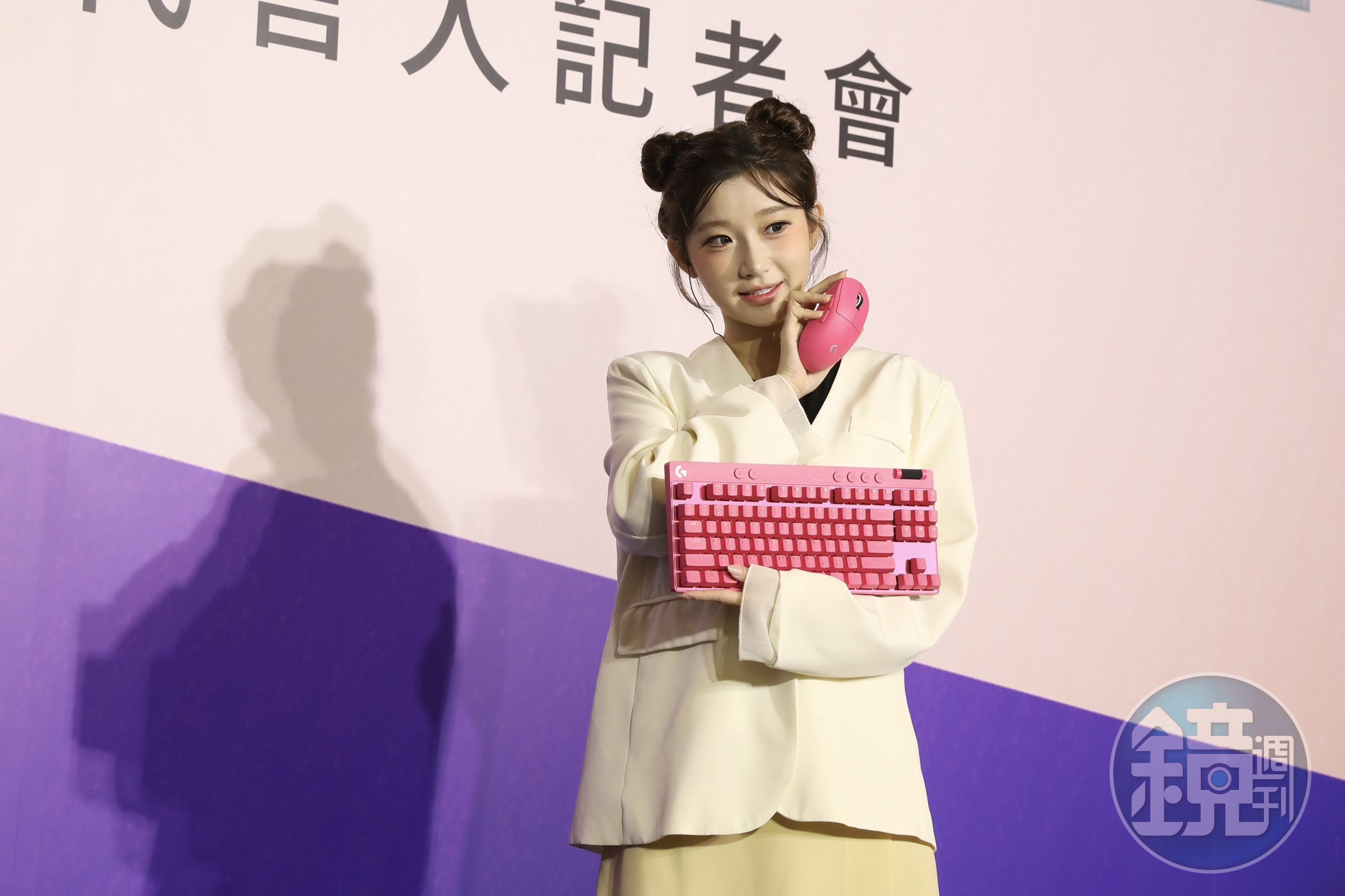 AI女神李珠珢出席電腦周邊品牌羅技Logitech代言人記者會。