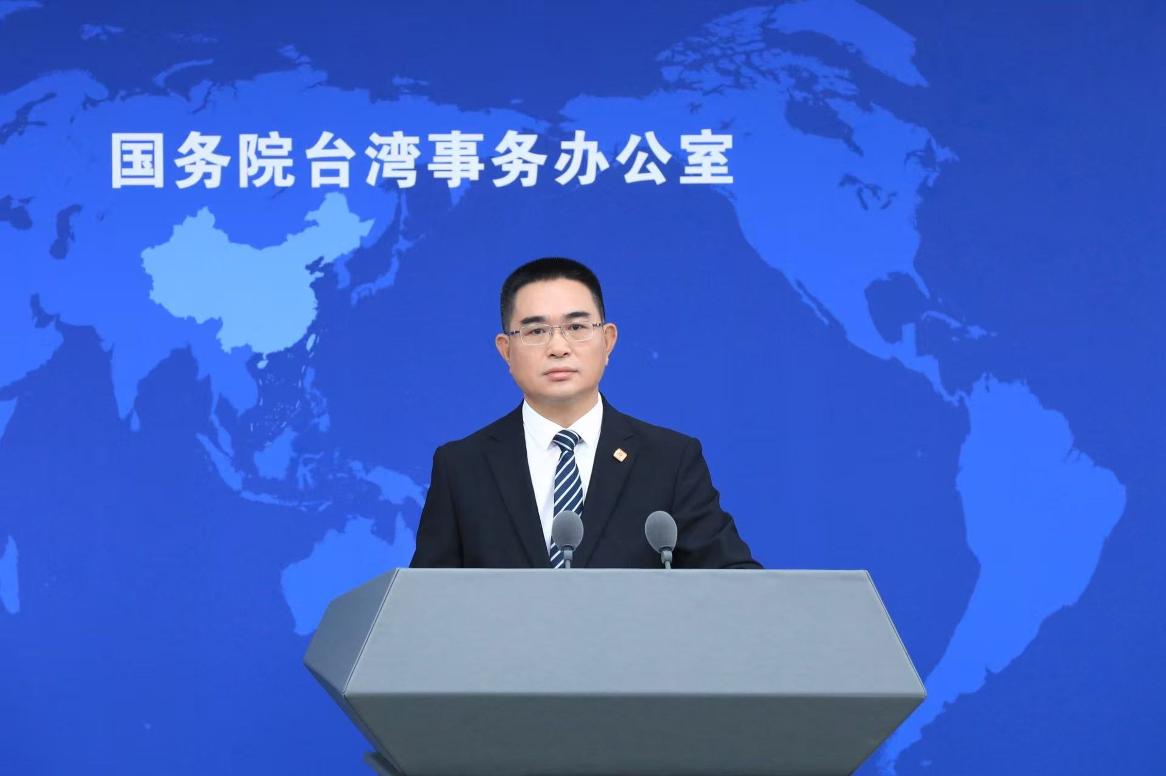 國台辦發言人陳斌華回應我國禁小紅書相關提問。（翻攝國務院台辦發言人臉書）