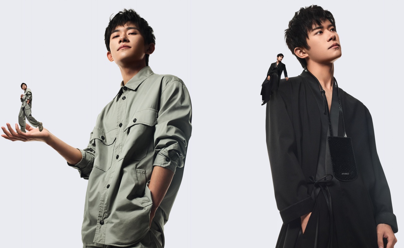 .EMPORIO ARMANI全球代言人易烊千璽演繹2024春夏系列形象廣告。（台元紡織提供）