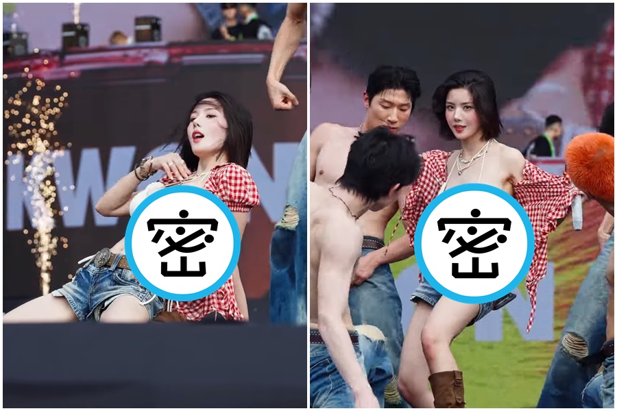 韓星權恩妃今年在《WATERBOMB FESTIVAL》壓軸演出，性感表演令網友鼻血狂噴。（翻攝自推特）
