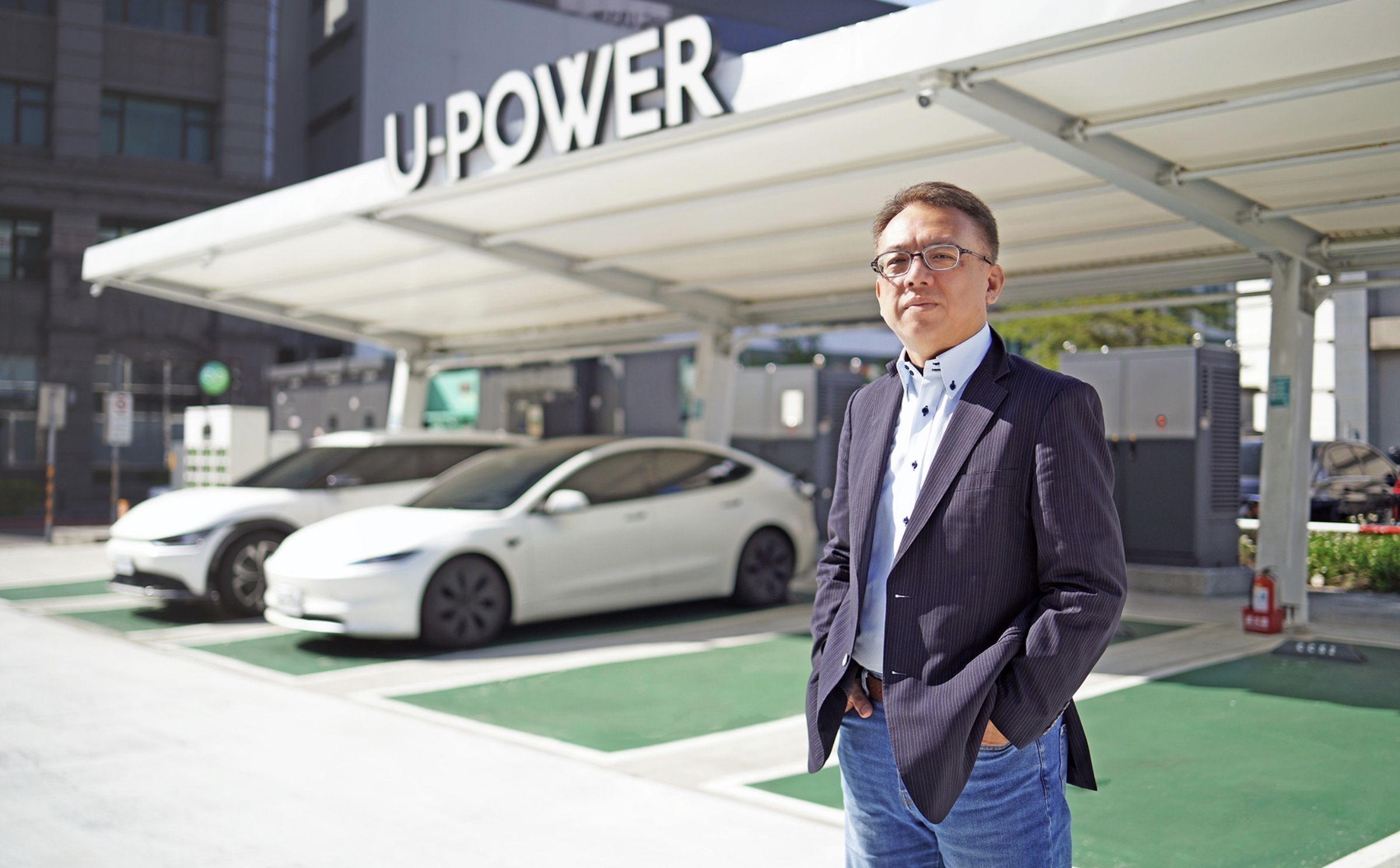 電動車快充營運業者U-POWER 創辦人暨執行長陳鵬旭對台灣電動車市場相當有信心。（U-POWER）