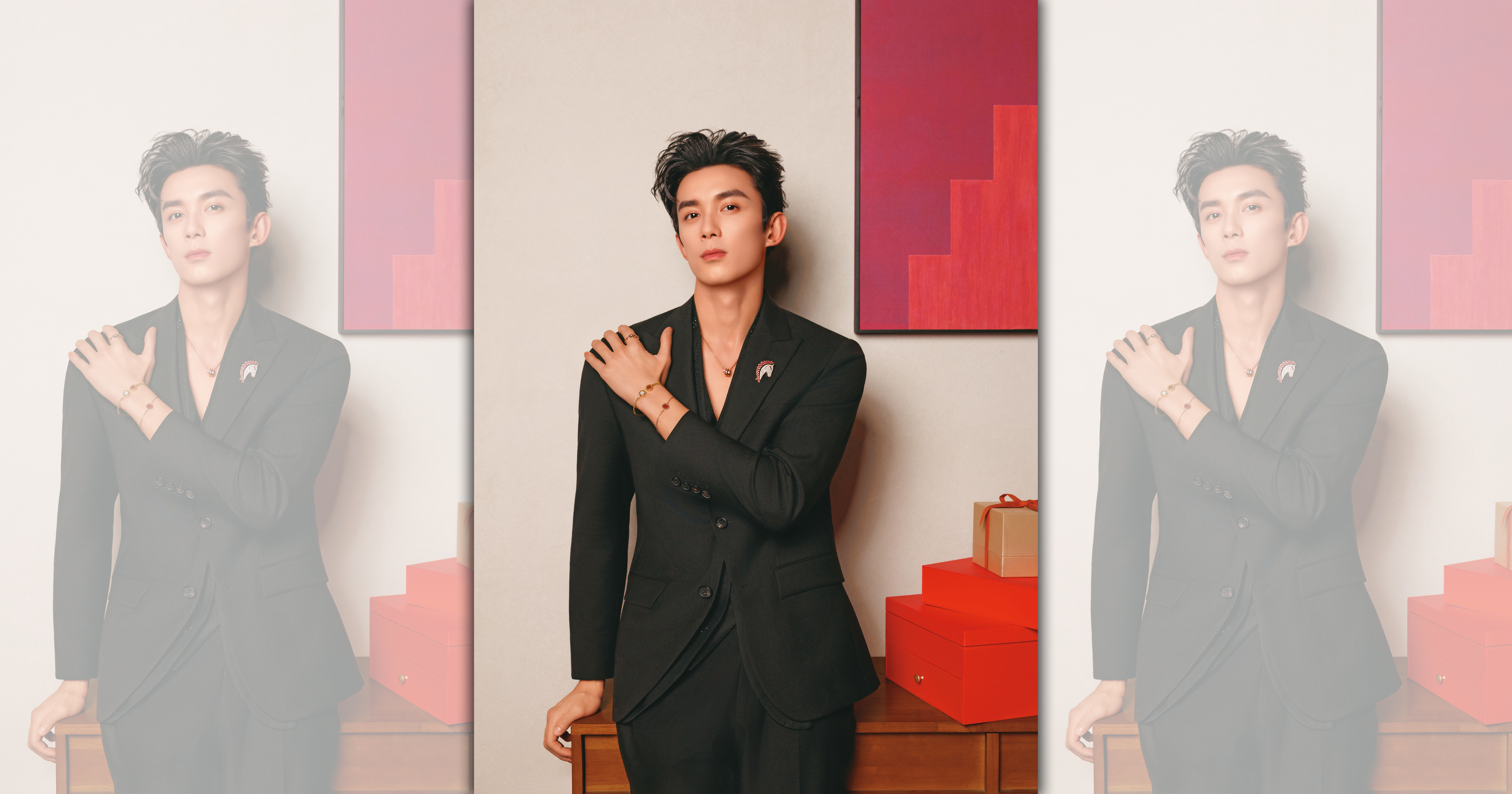 寶格麗品牌代言人吳磊演繹馬年限定胸針。（BVLGARI提供）