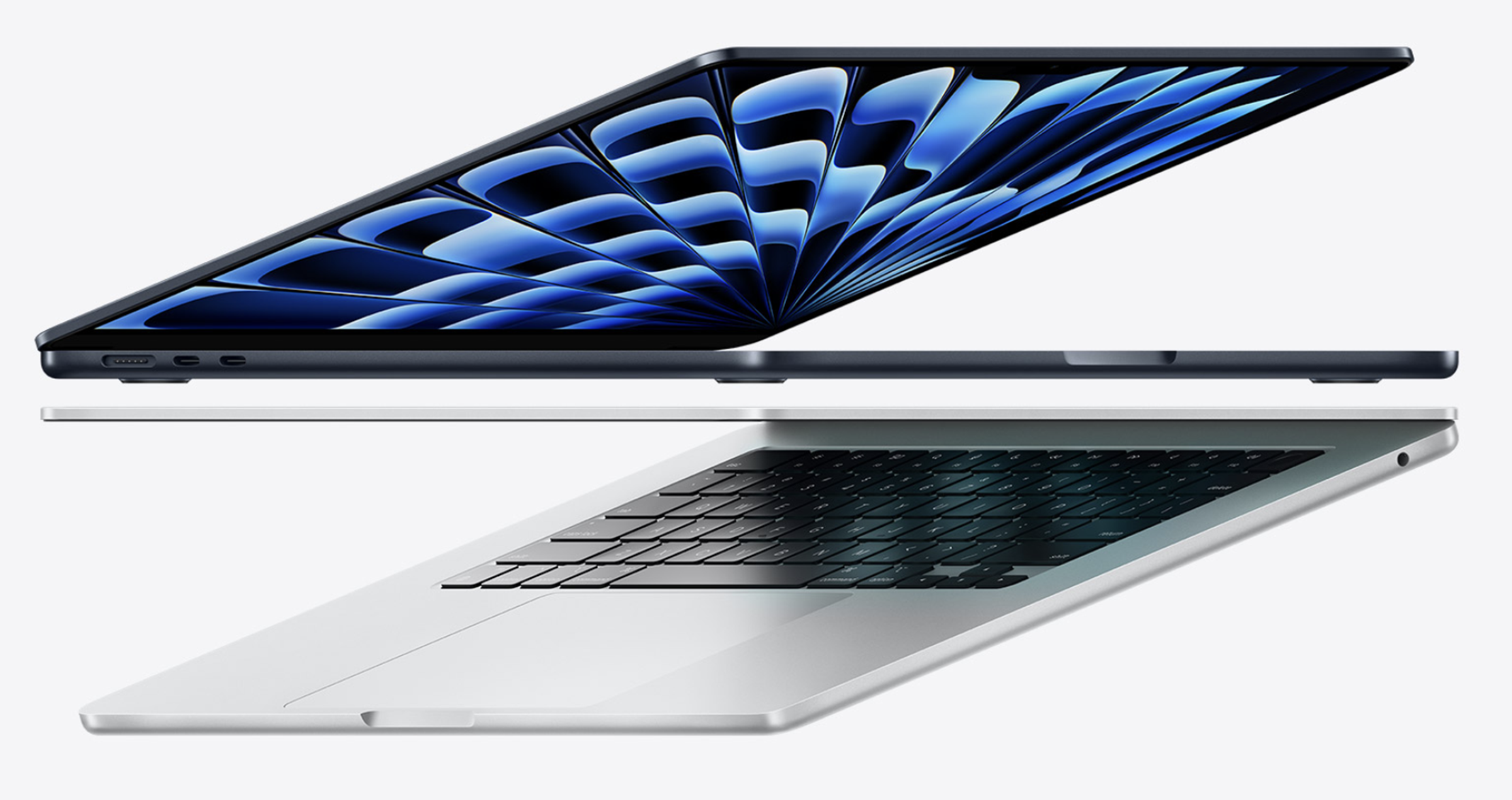 蘋果昨晚突然推出M3版本的MacBook Air,13吋售價從35,900元起跳、15吋從42,900元起跳。(翻攝自蘋果官網)