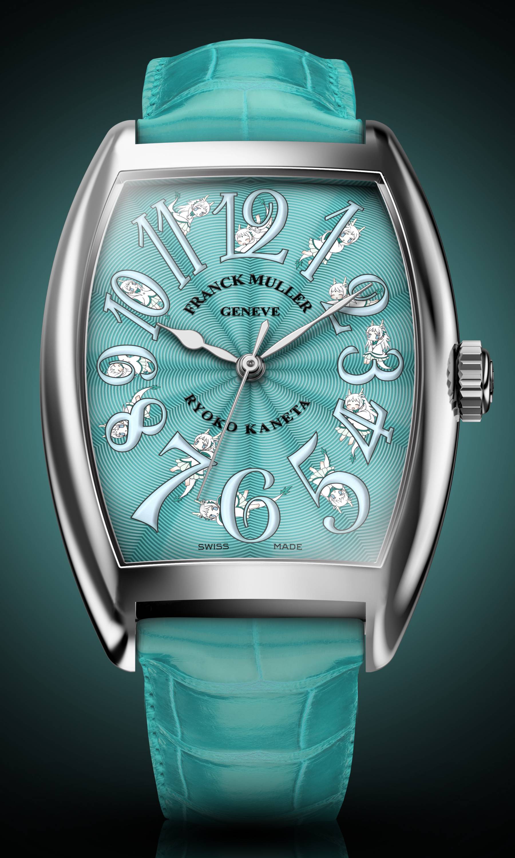 FRANCK MULLER X 金田涼子Cintrée Curvex「龍女」限量款，定價約NT$428,000，限量500只。