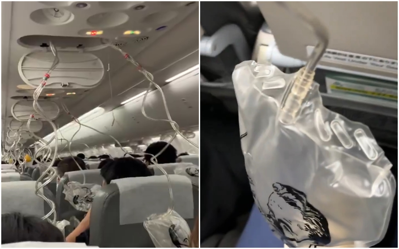 春秋航空日本昨天從上海飛往東京的IJ004航班，在空中突然發生「增壓系統故障」緊急狀況，嚇壞不少乘客。（翻攝自X平台）