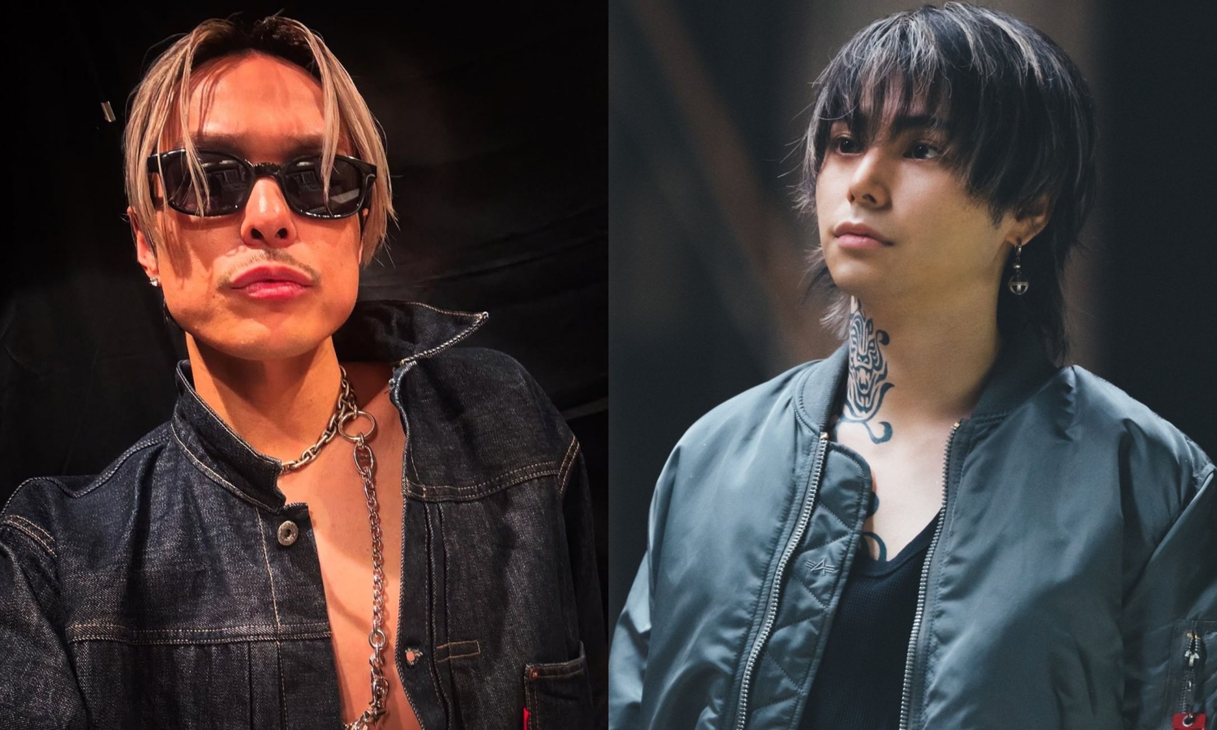 三代目 J SOUL BROTHERS成員今市隆二(左)與村上虹郎(右)都曾因暴力事件遭警方調查。(左翻攝今市隆二 X ,右翻攝revengers_movie X)