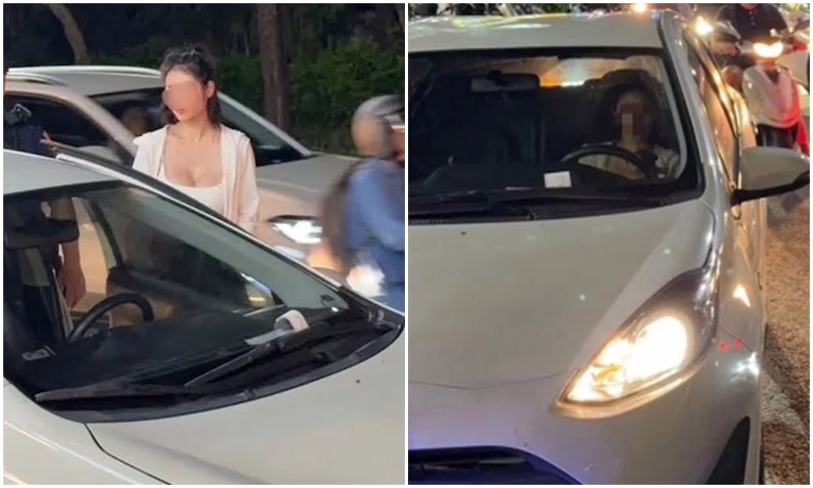 新竹正妹擦撞不下車「公審照車頭燈太亮」 全網歪樓暴動:人間胸器