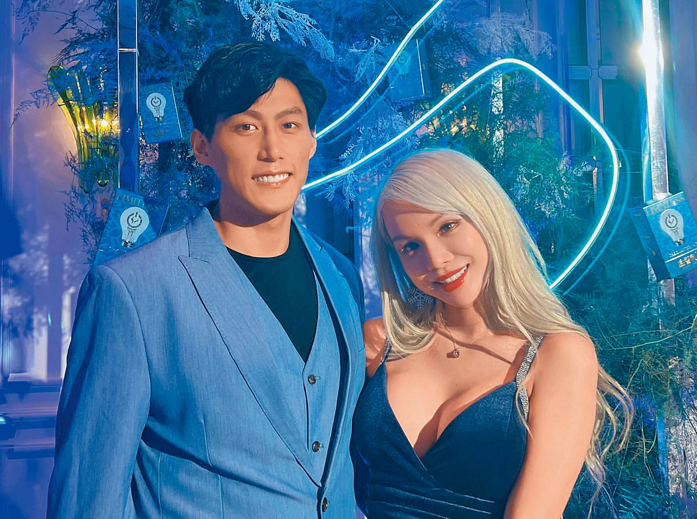 小A辣（右）僅交過2任男友，最長的是第2任和健身教練阿富（左）的6年情；初戀男友則坦承其實是「零號」，兩人因性事不合而告吹。（翻攝自小A辣IG）