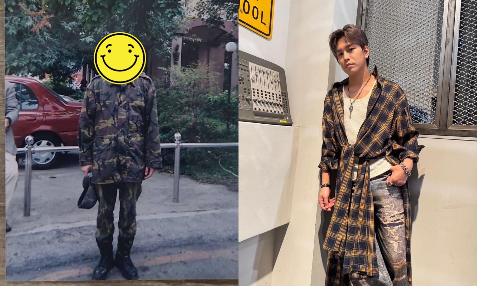 ENERGY阿弟當兵照曝光，網友爭相收藏。（左翻攝自obdo_0510 Threads、右翻攝自阿弟 IG）