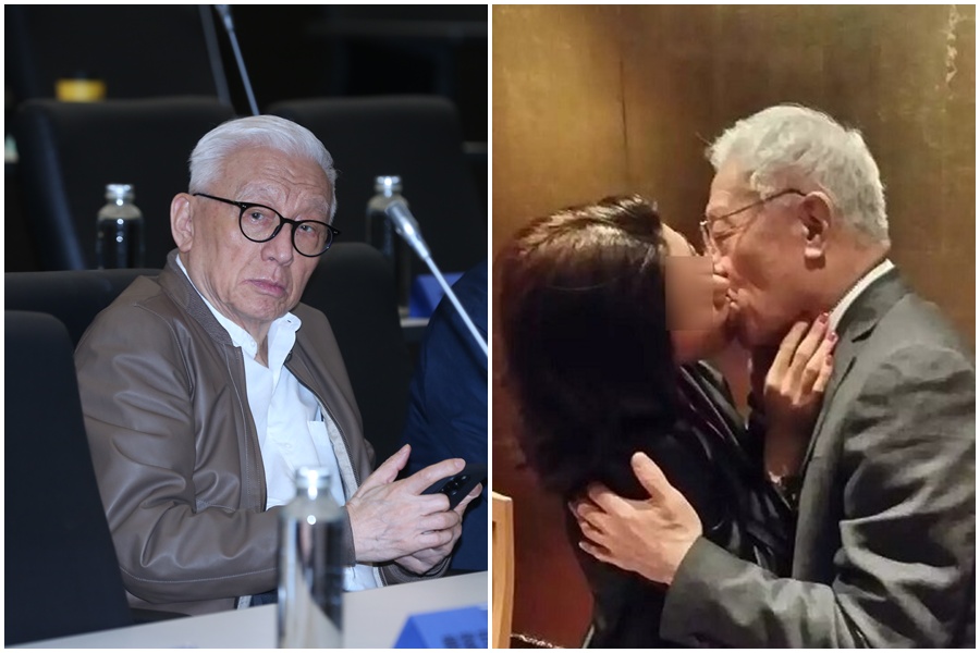 曹興誠今年5月遭親藍名嘴謝寒冰踢爆外遇中國籍小三，並揭露多張親密不雅照。（本刊資料照、翻攝自謝寒冰臉書）