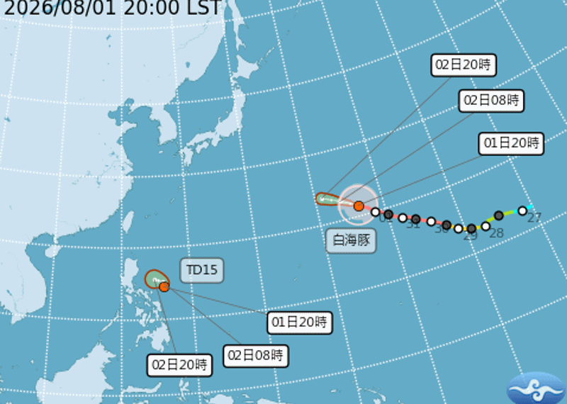 海上超熱鬧!鯨魚最快今生成「恐被拖出來吃掉」 強颱白海豚侵台機率曝光