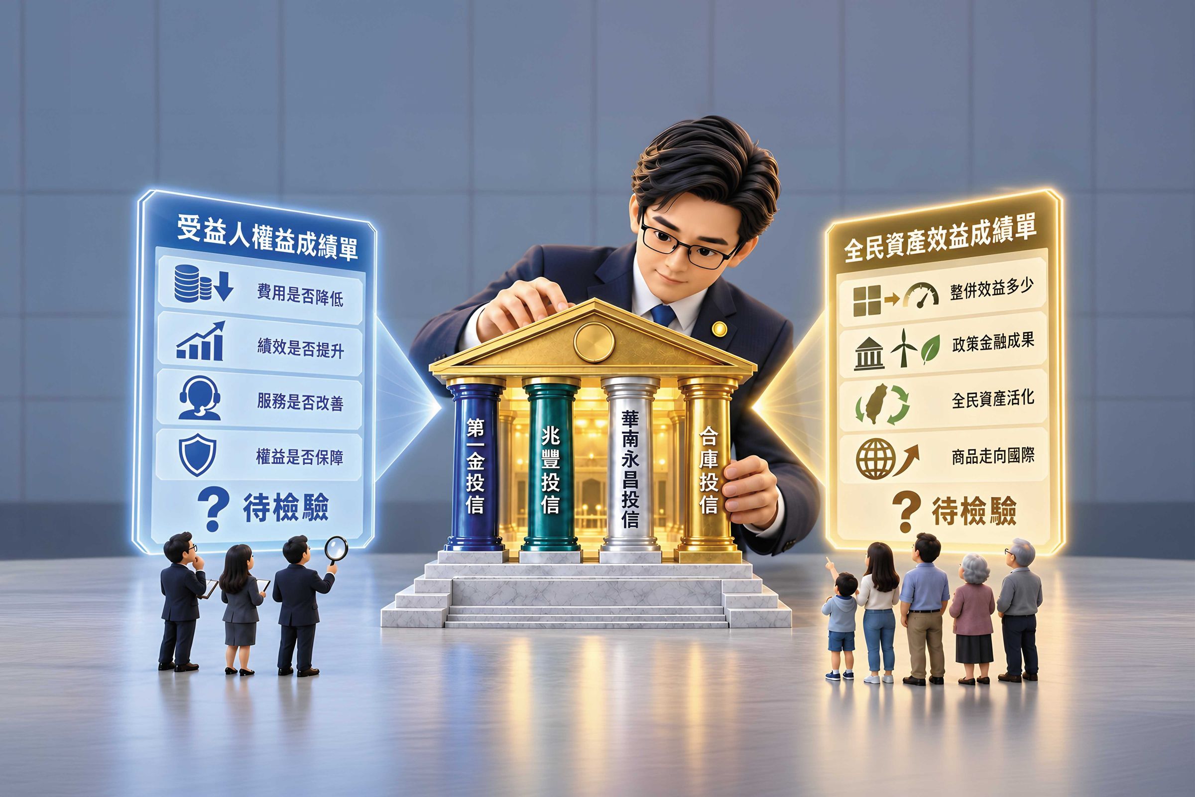 國家級投信必須釐清，要替政府完成什麼任務，走出一條民營投信無法取代的路。（AI繪圖magnific生成，本刊美術組後製）