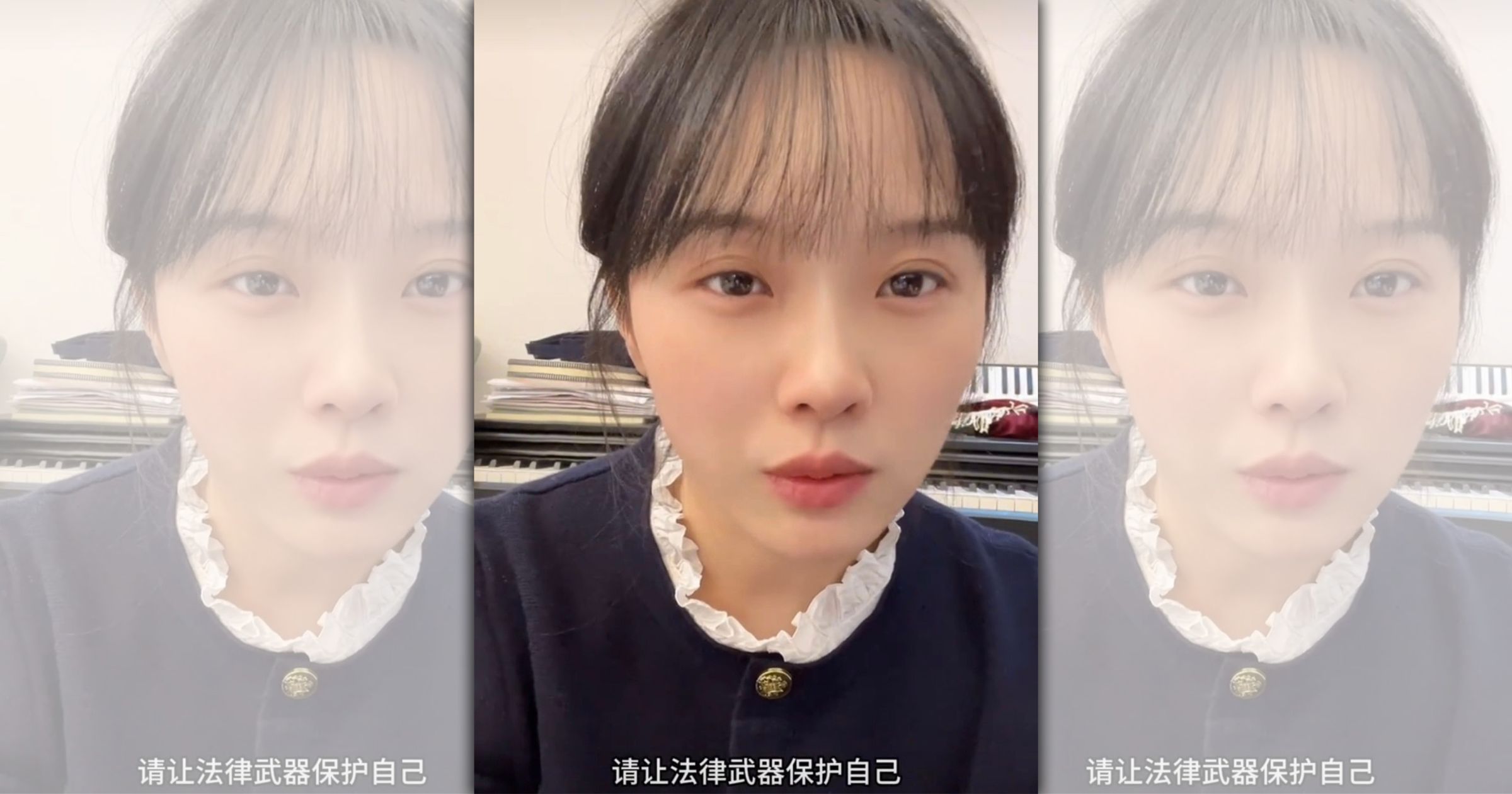 中國大陸幼教老師黃老師因童謠〈小小花園〉爆紅。(翻攝自微博)