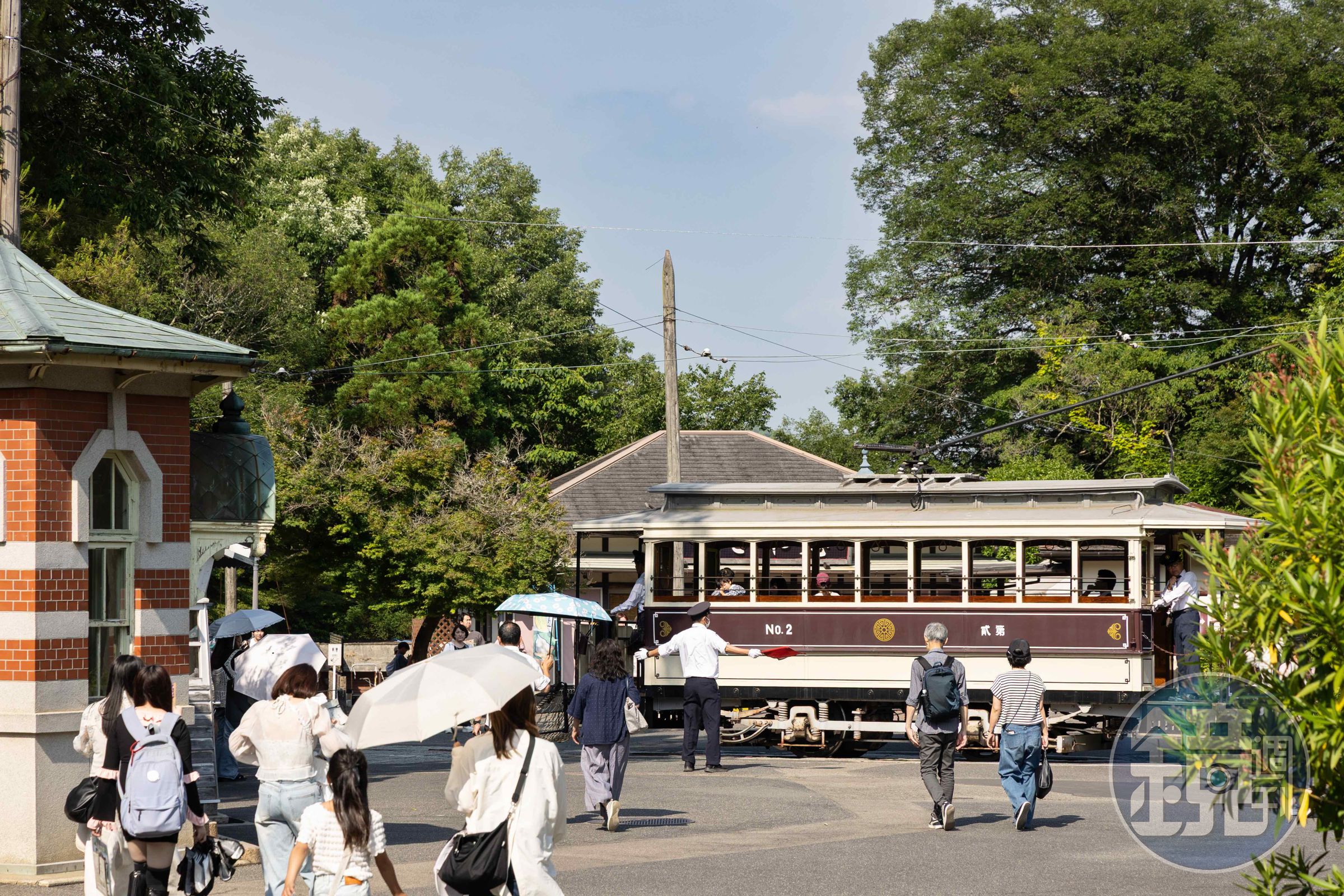 園區裡行駛的「京都市電」是日本最早期路面電車之一。