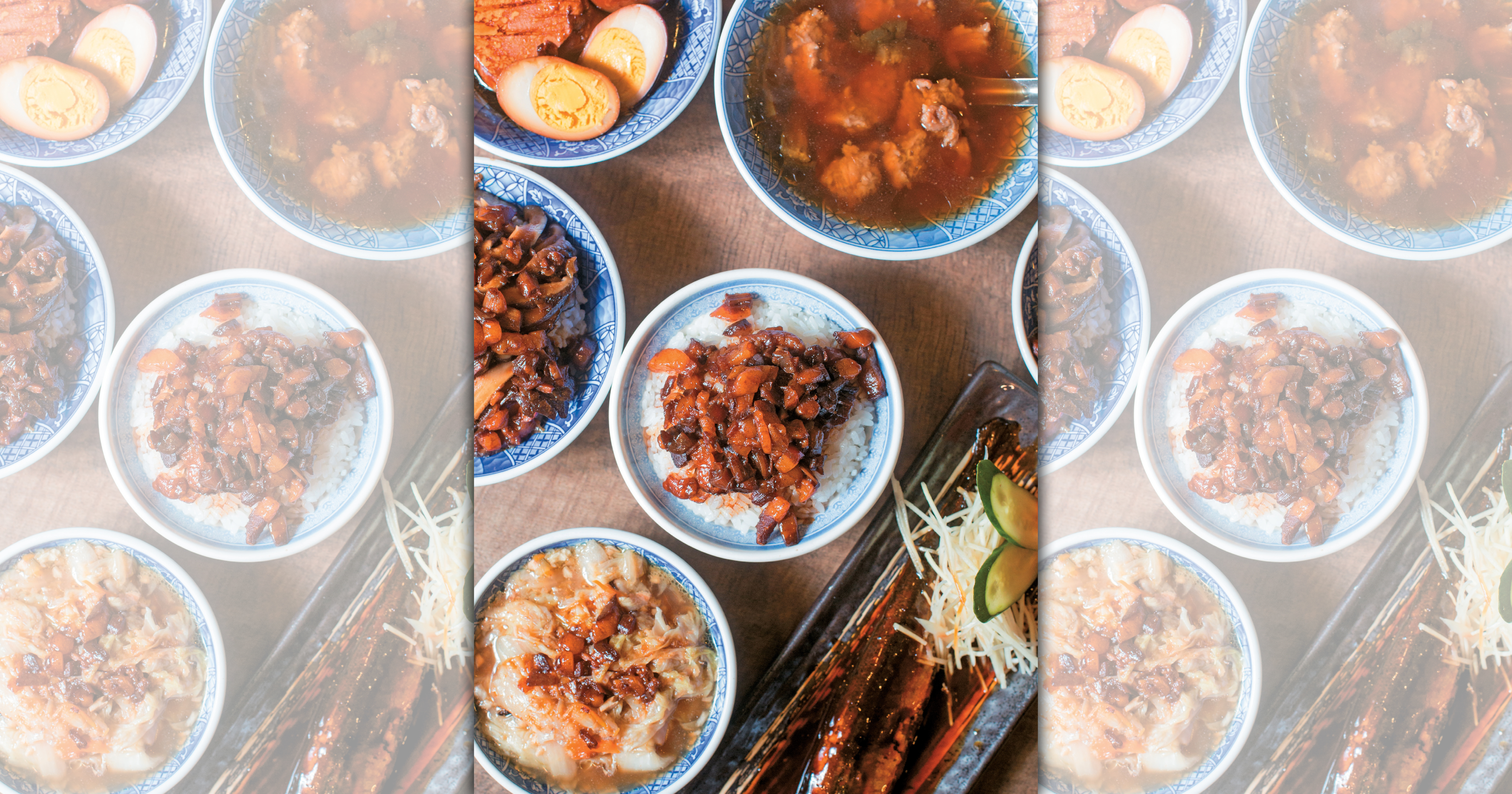 「小王煮瓜」的滷肉飯及清湯瓜仔肉是艋舺在地美味。（攝影／陳俊銘）