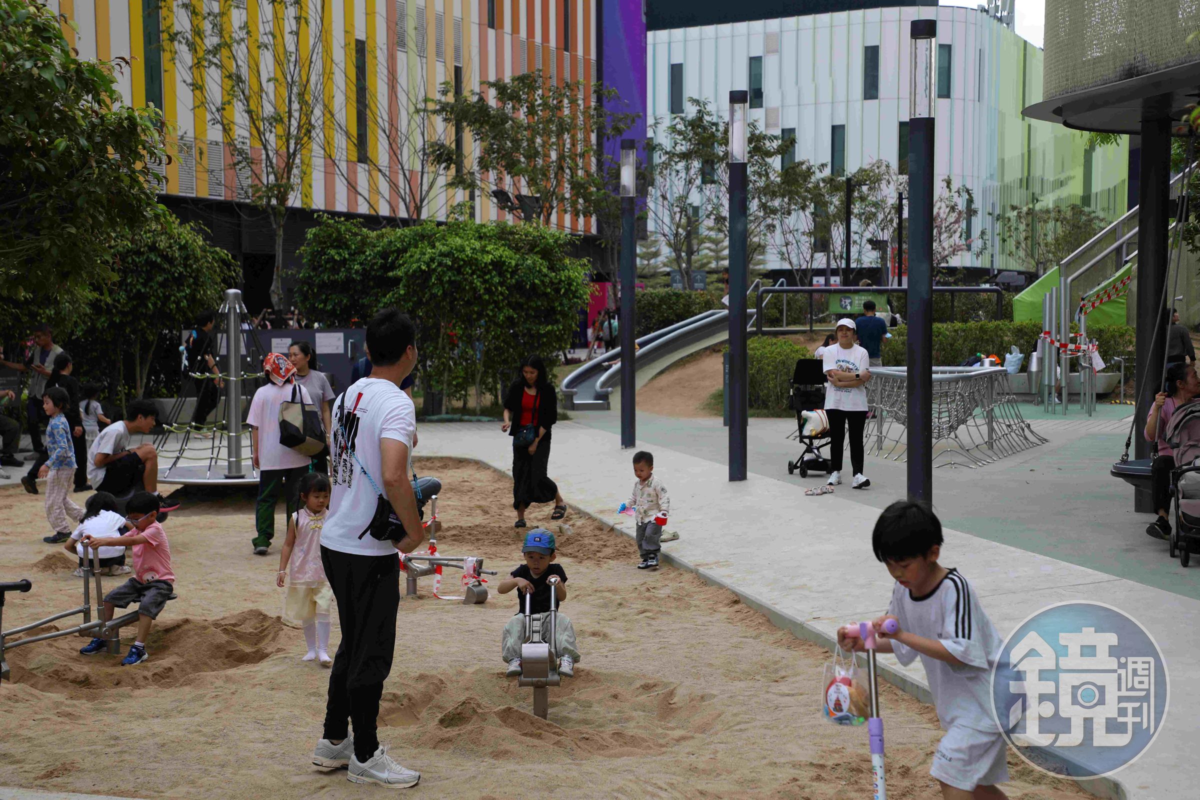 啟德體育園內規劃了許多兒童遊樂設施，而且大都免費。