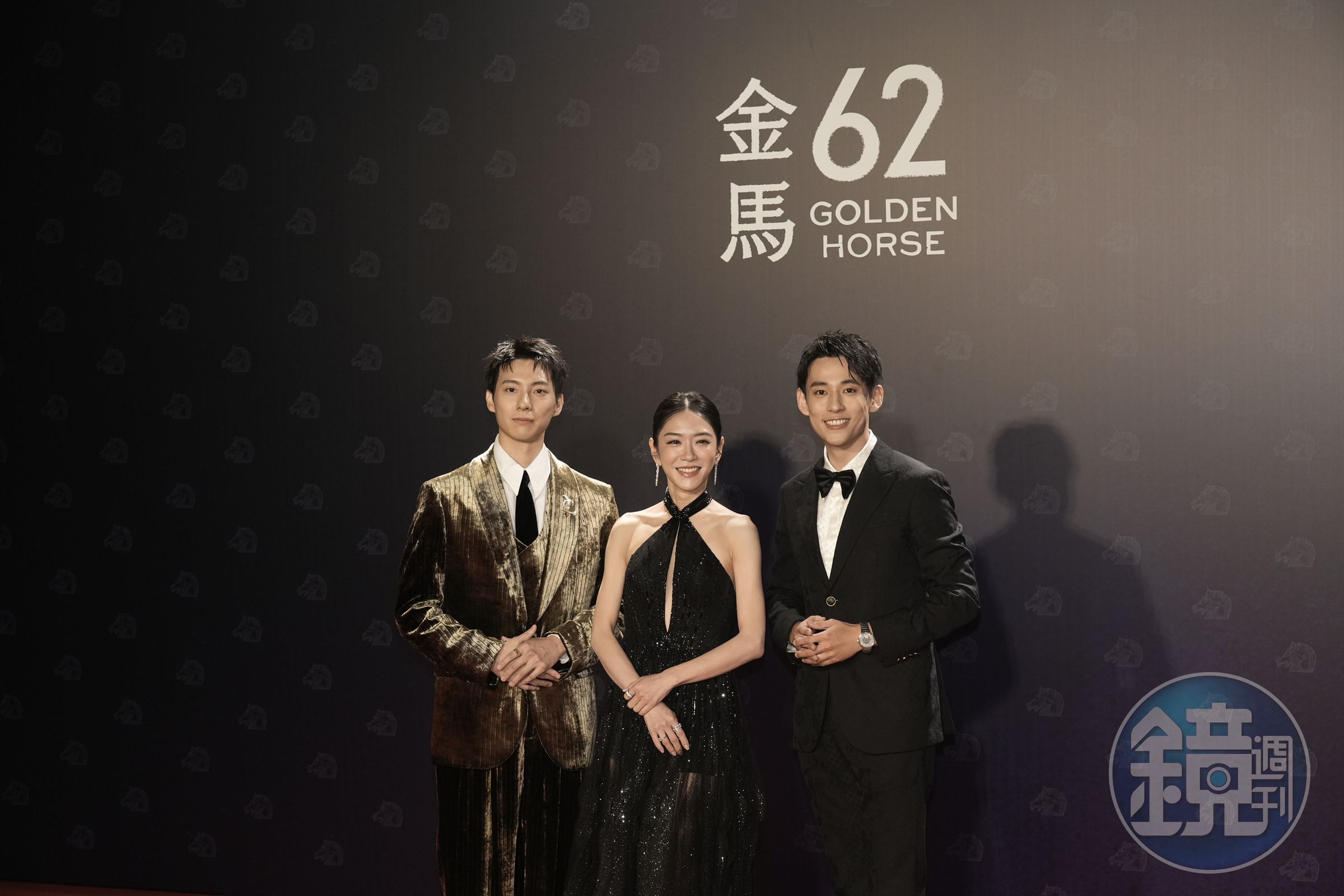 金馬62紅毯主持人左起徐鈞浩、楊千霈、彭千祐。
