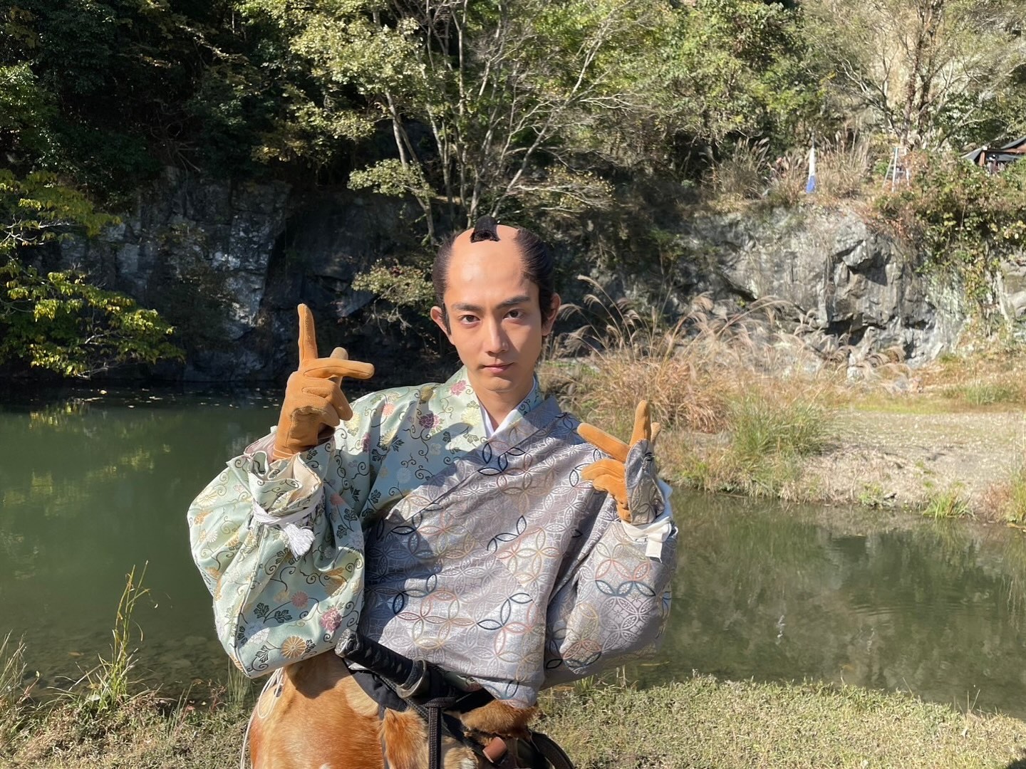 駒木根葵汰為時代劇《新•暴れん坊将軍》剃了月代頭。（翻攝駒木根葵汰INS）
