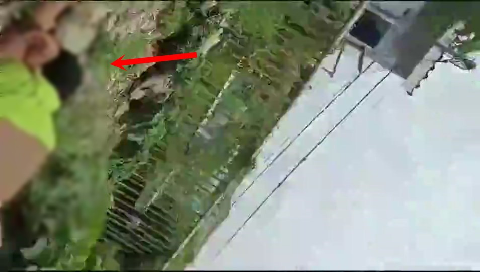 少年被火車撞倒在地，已經失去意識。（翻自畫面）