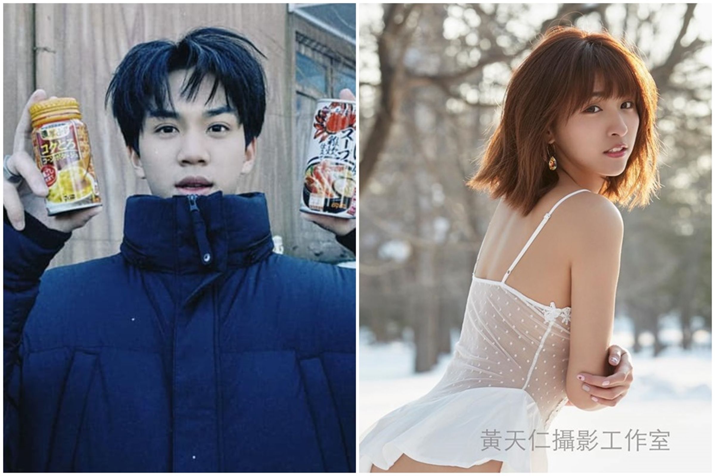 峮峮爆戀上小14歲原子少年李秉諭, 經紀人鬆口進出香閨原因。(翻攝自峮峮、李秉諭臉書)