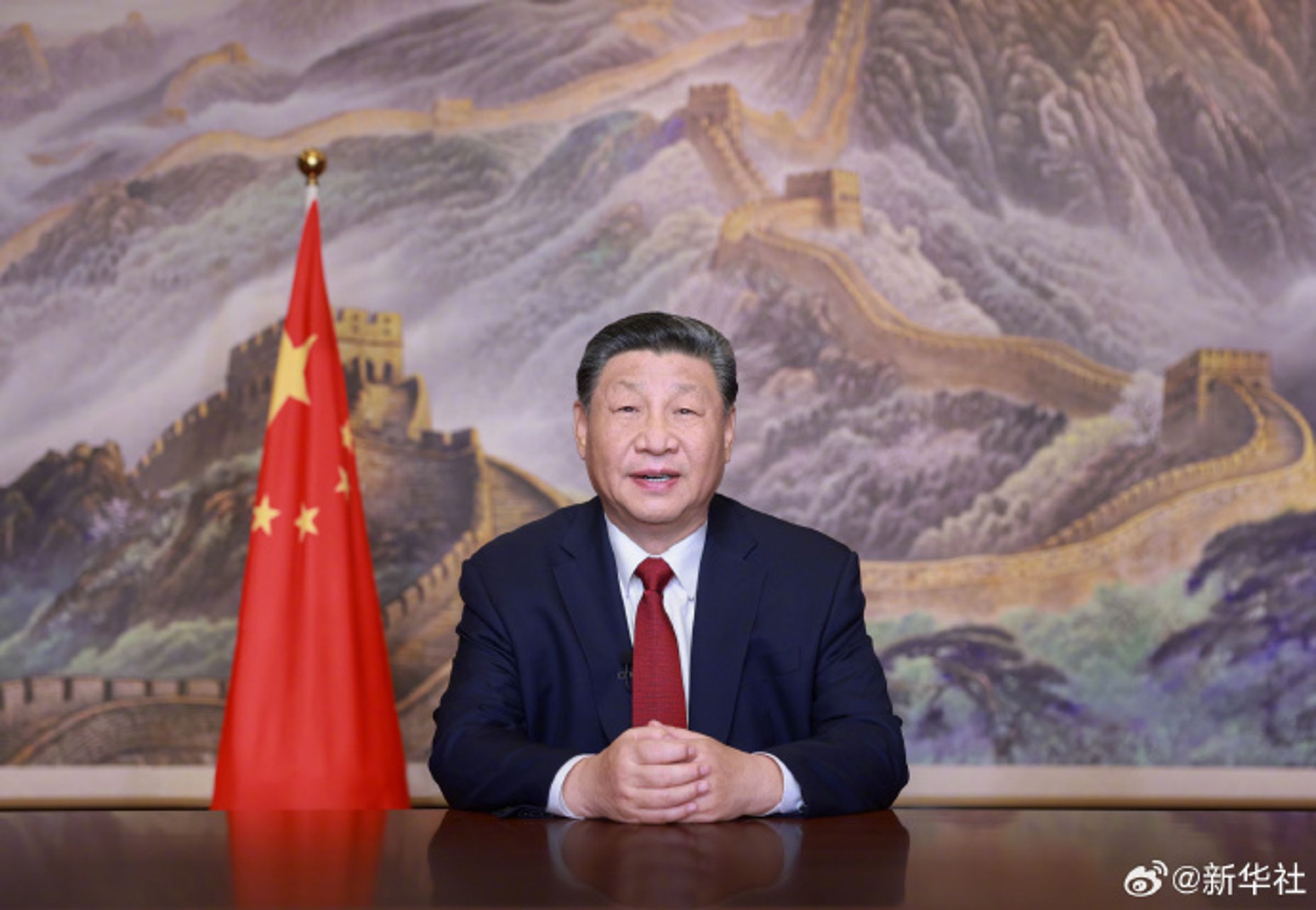 中國國家主席習近平發表2025新年賀詞。(翻攝自新華社微博)