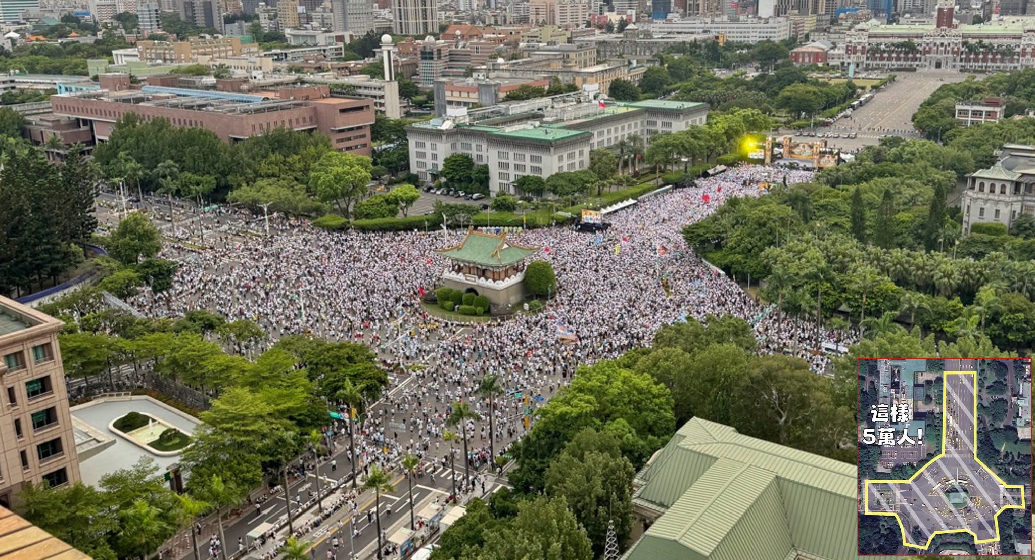 藍營凱道主辦稱20萬人、傅崐萁喊百萬　四叉貓：最多4萬、接近選前之夜規模