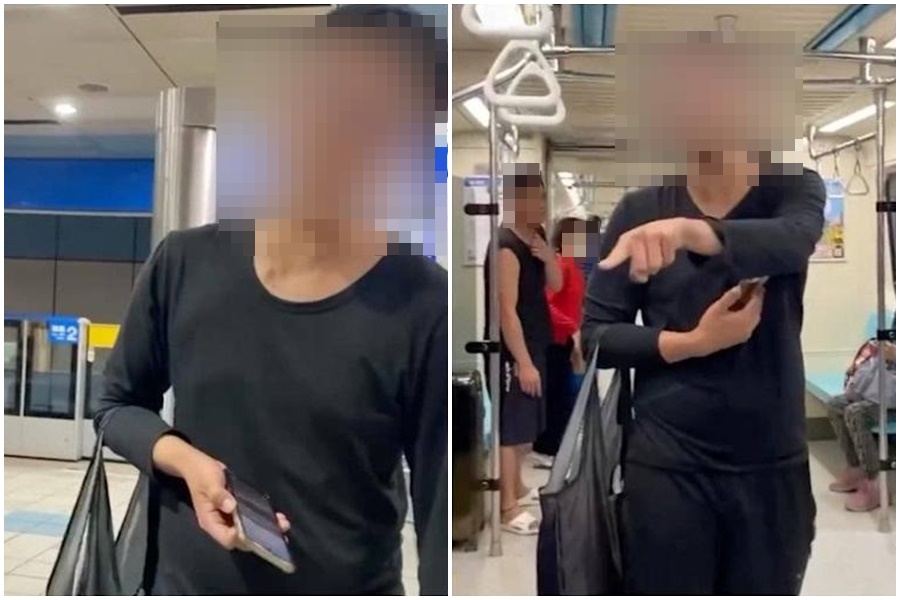 任男捷運亂毆人,被網友起底疑似曾出現在綠黨228活動影片。(翻攝Threads/@kissme20101010)