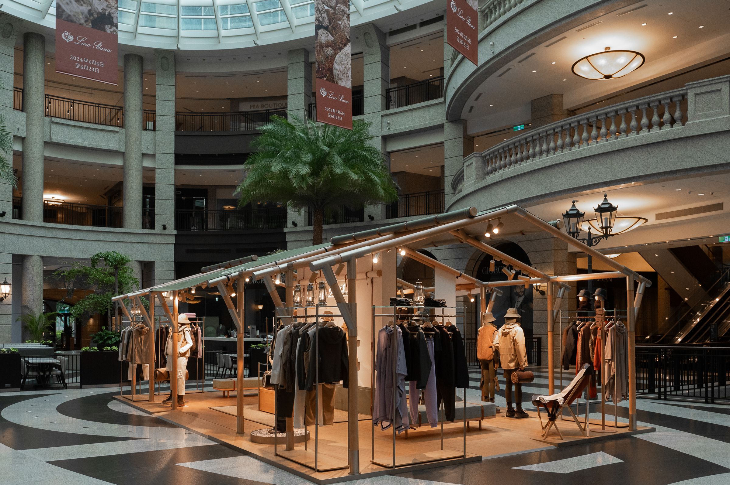 Loro Piana「Into The Wild」膠囊系列台北BELLAVITA期間限定店,將開至本月底結束。(Loro Piana提供)