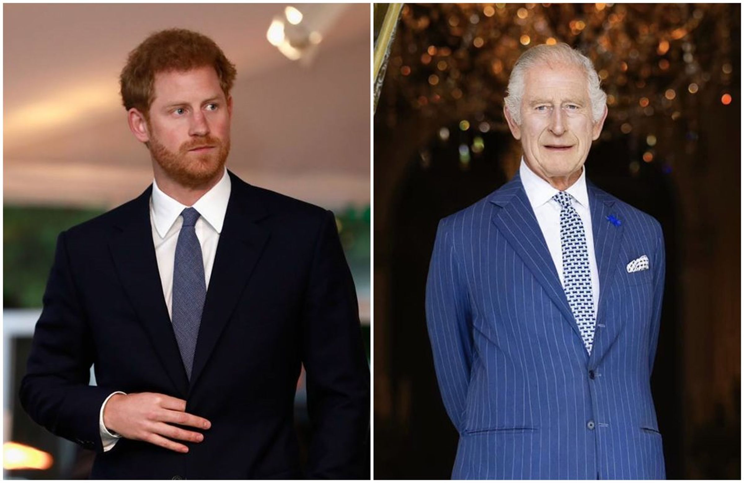 查爾斯三世(右圖)罹癌,哈利王子(左圖)將於本週返英探視。(翻攝The Royal Family臉書/Prince Harry, Duke of Sussex臉書)