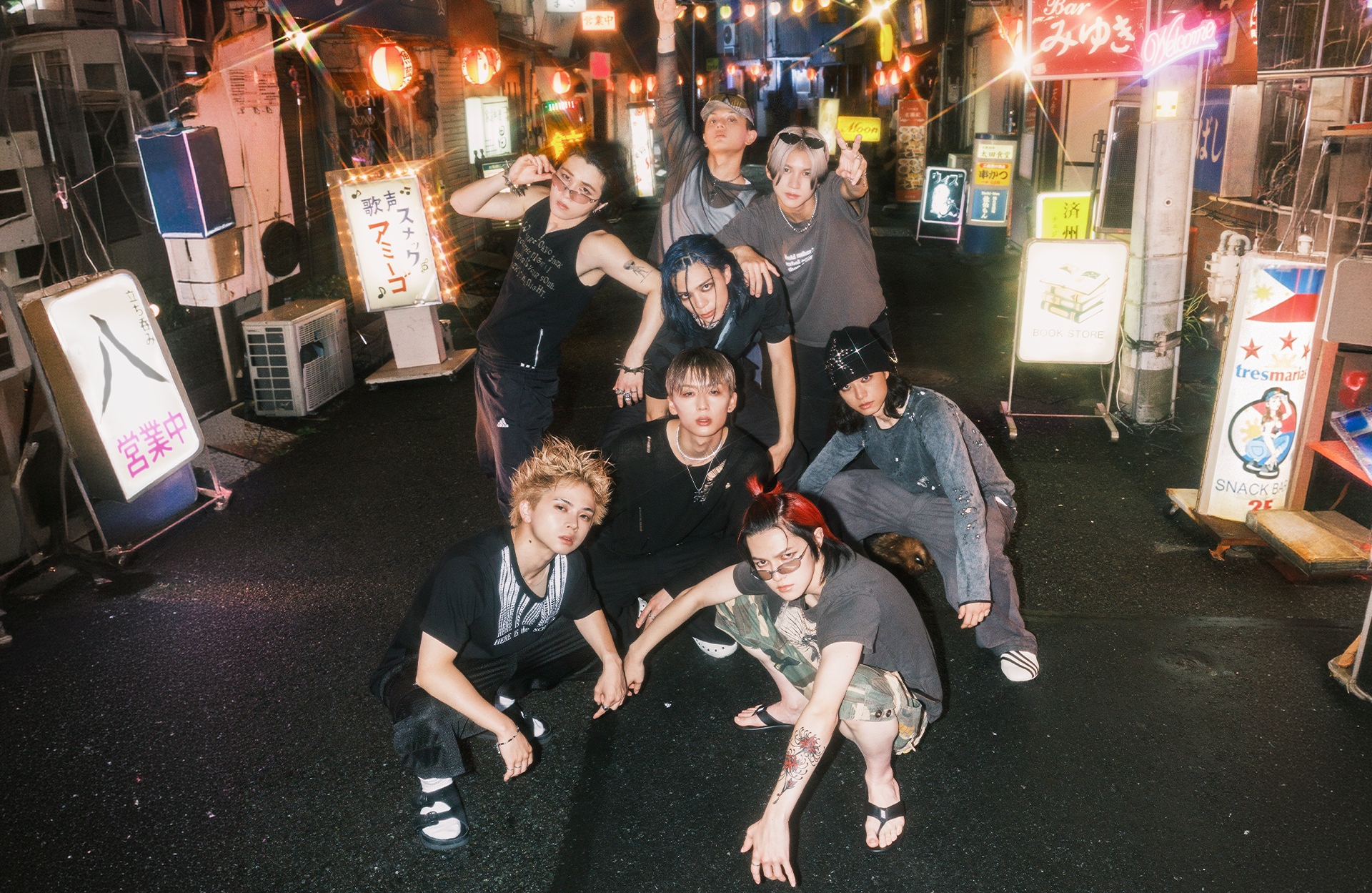 ONE OR EIGHT將於巡演日本最終場首度演唱〈YANKEE SQUAT〉,並透過Z-aN平台免費直播。(avex taiwan提供)