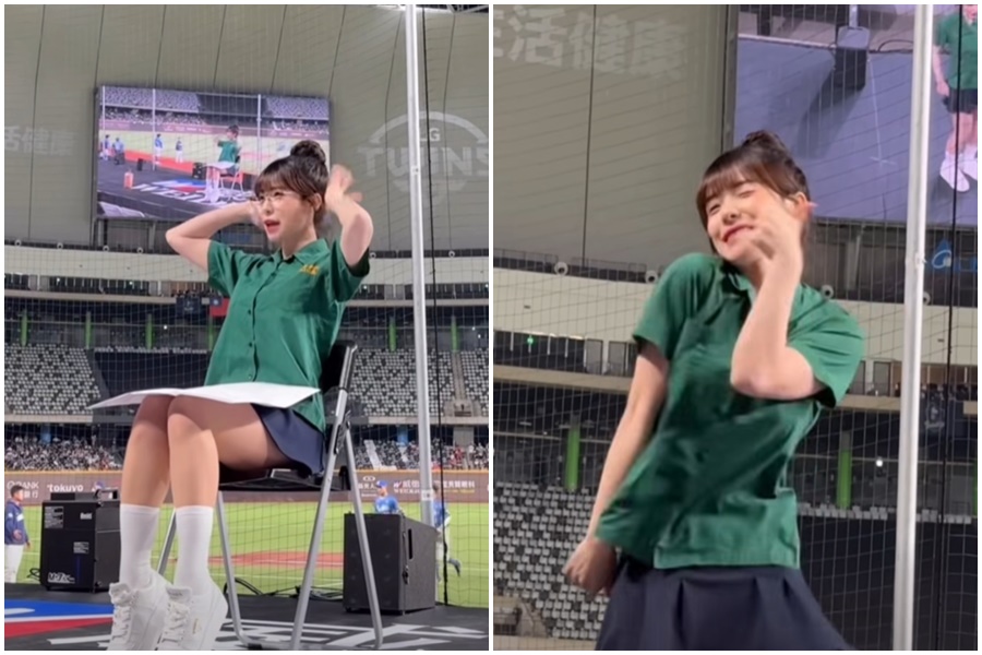 李多慧昨日台北大巨蛋solo表演穿北一女校服熱舞。(翻攝自李多慧 LeeDahye 臉書)