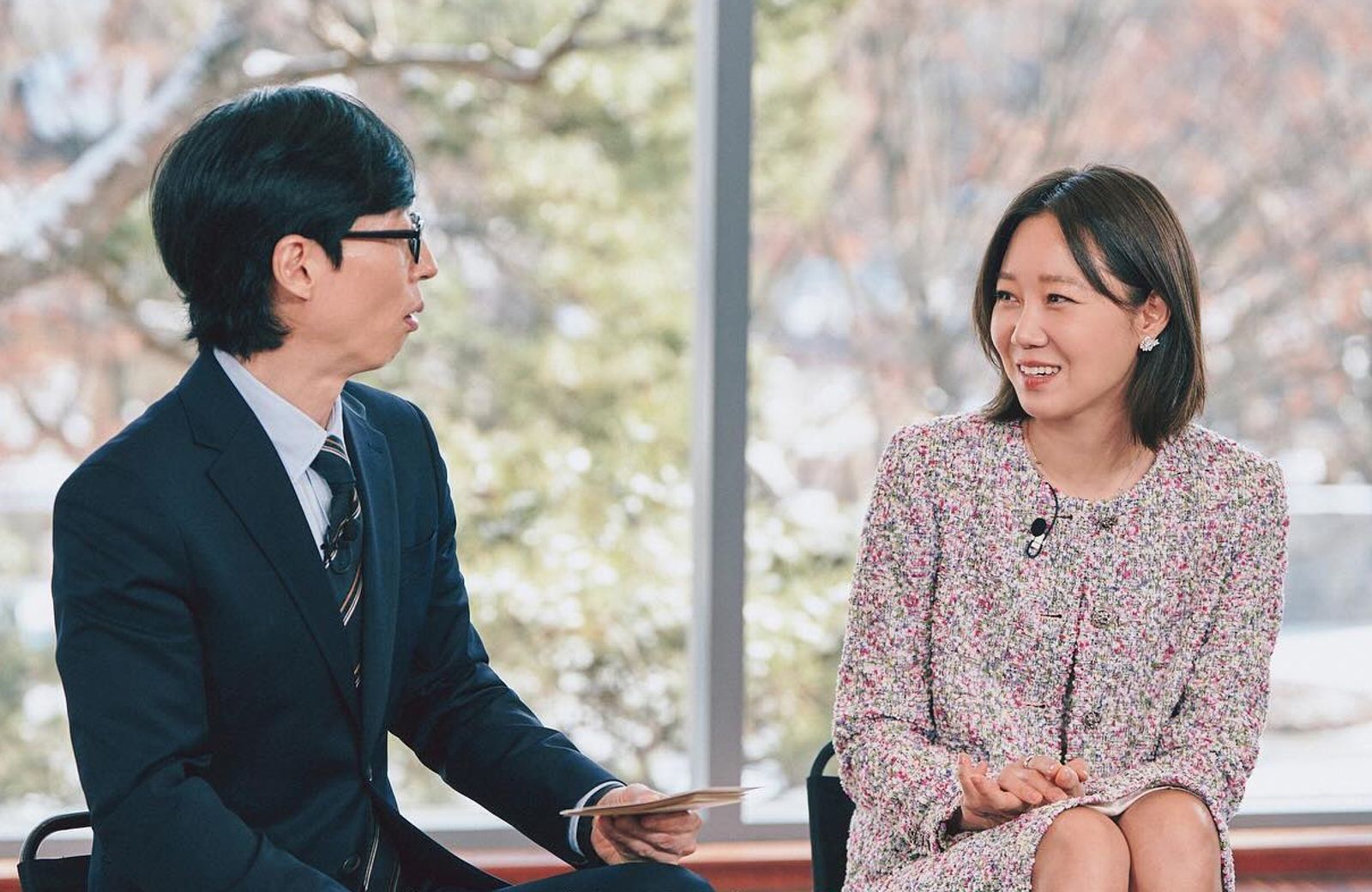 孔曉振（右）上劉在錫主持節目大談婚姻生活。（圖／翻攝tvN X）