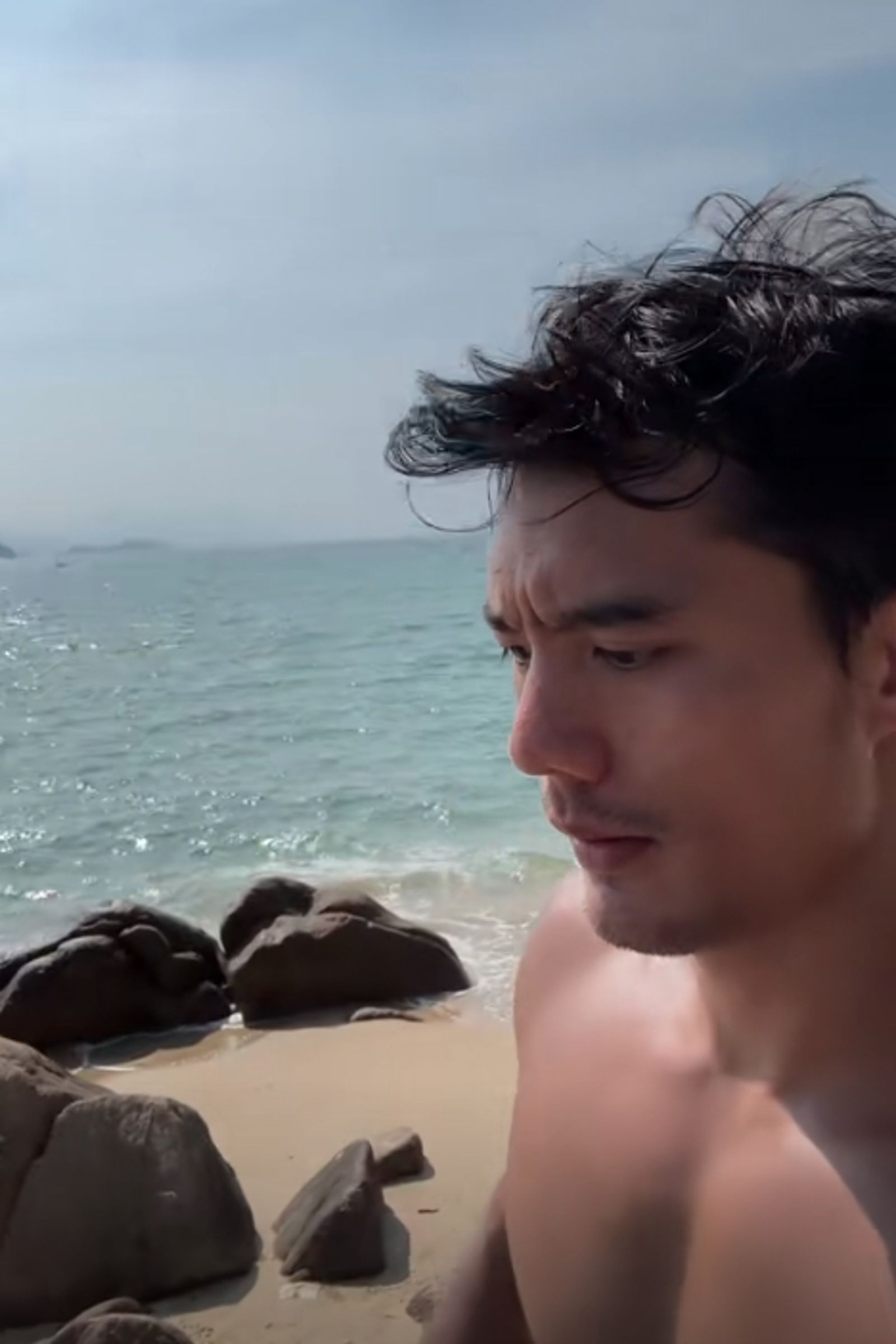 李書達的英勇事蹟被網路瘋傳，全因為他長相帥氣且擁有精壯身材。（翻攝自抖音）